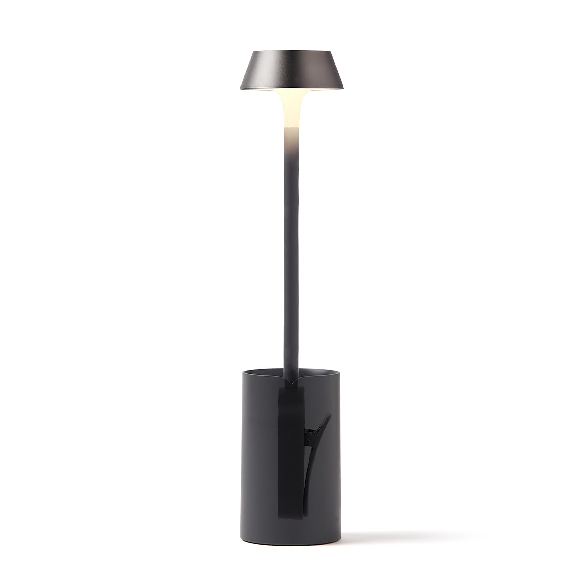 lexon-mimi-led-leselampe-mit-clip-und-tischst-nder-grau-anthrazit image 1