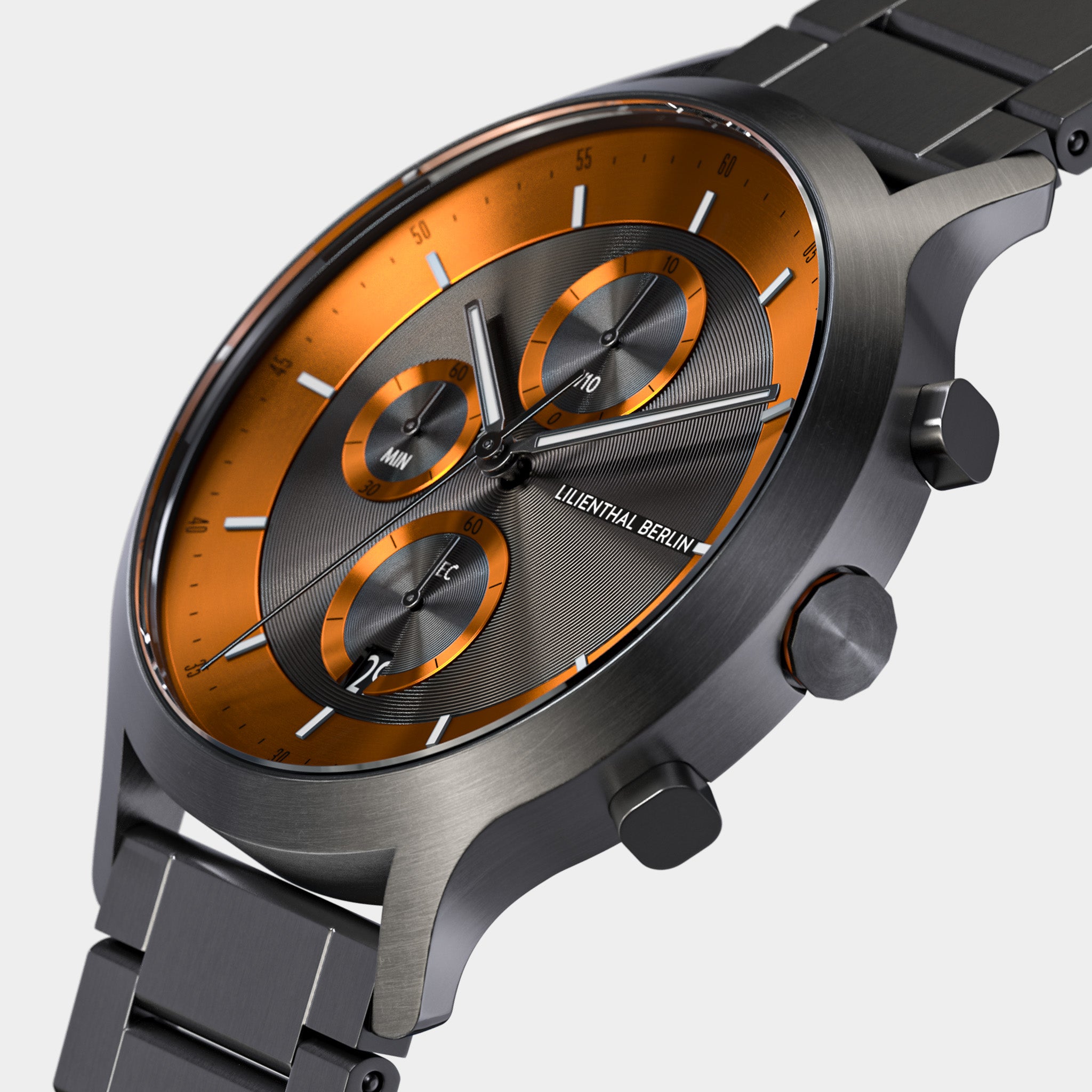 lilienthal-berlin-chronograph-lp-dark-silver-orange image 2