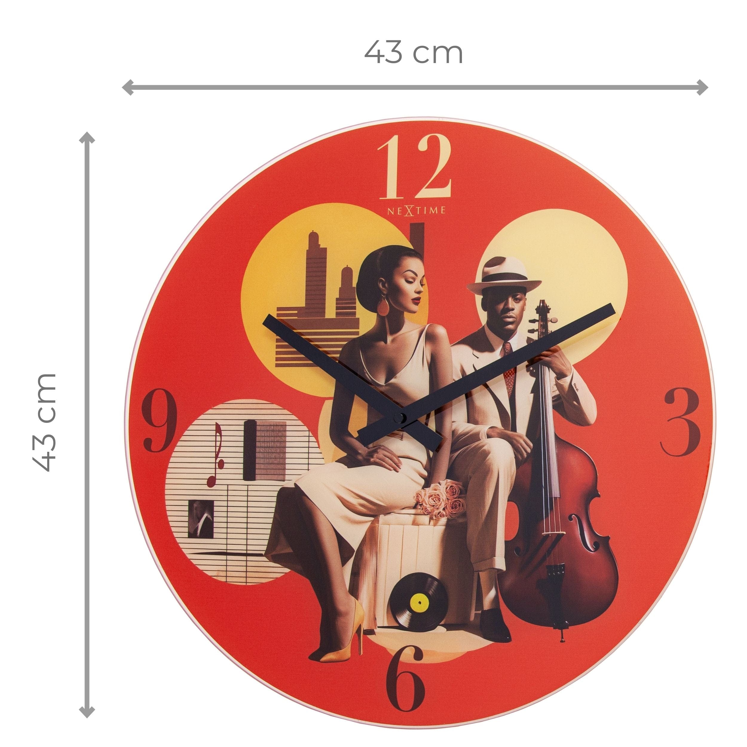 nextime-jazz-wanduhr-43-cm-glas-multicolour-lautlos image 7