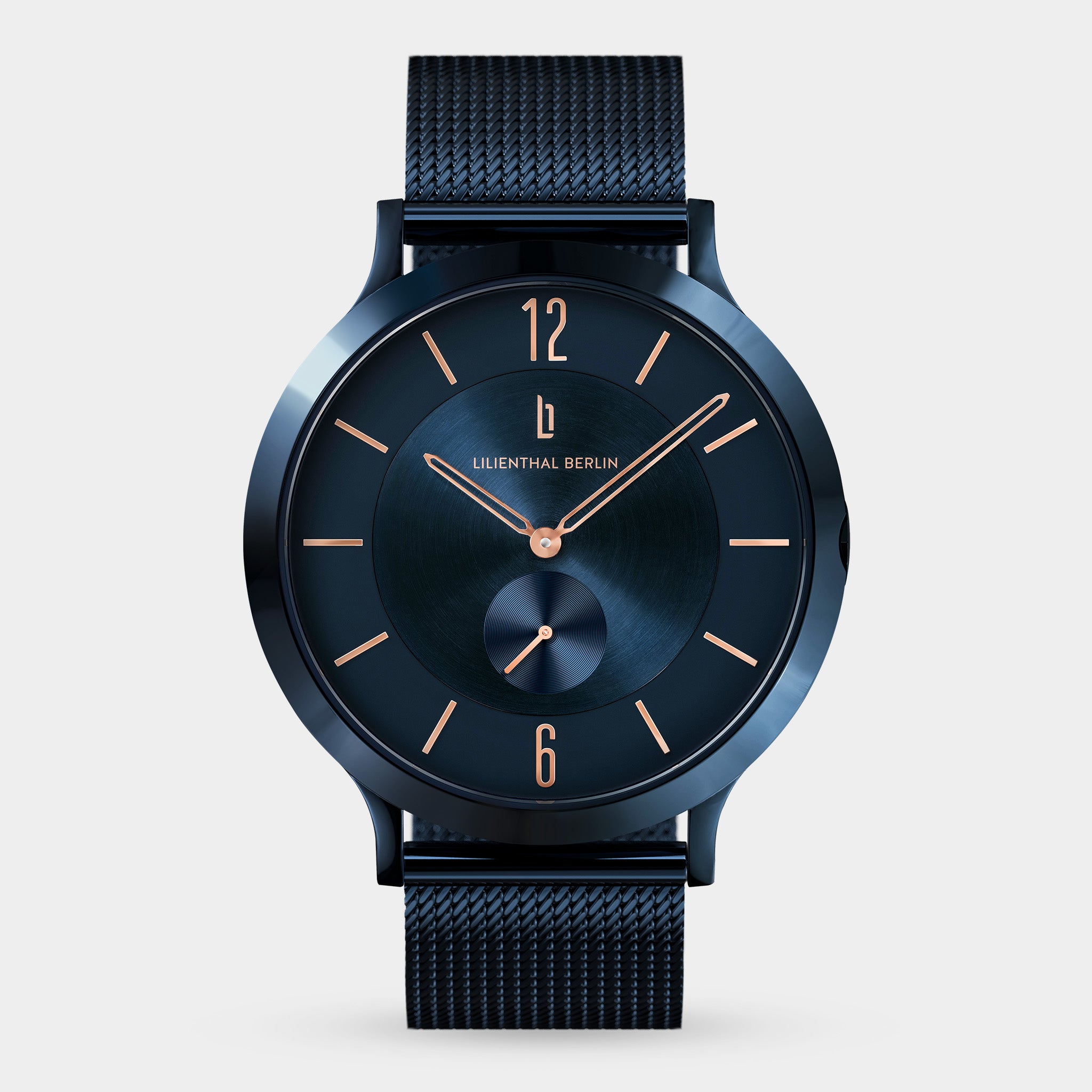 lilienthal-berlin-the-classic-damenuhr-blue-rose-gold image 1