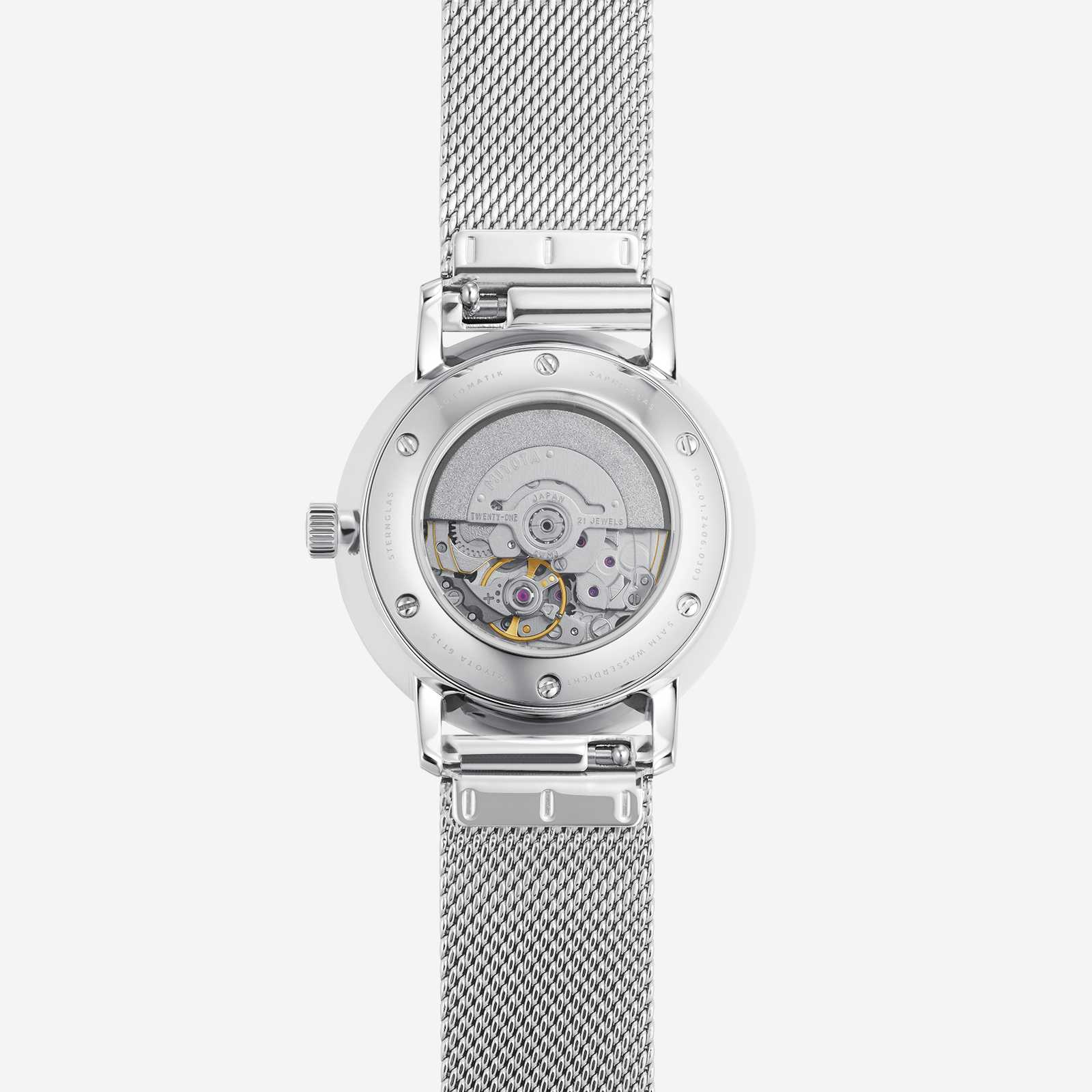 sternglas-naos-xs-automatik-damenuhr-33-mm-silber-edelstahl image 7