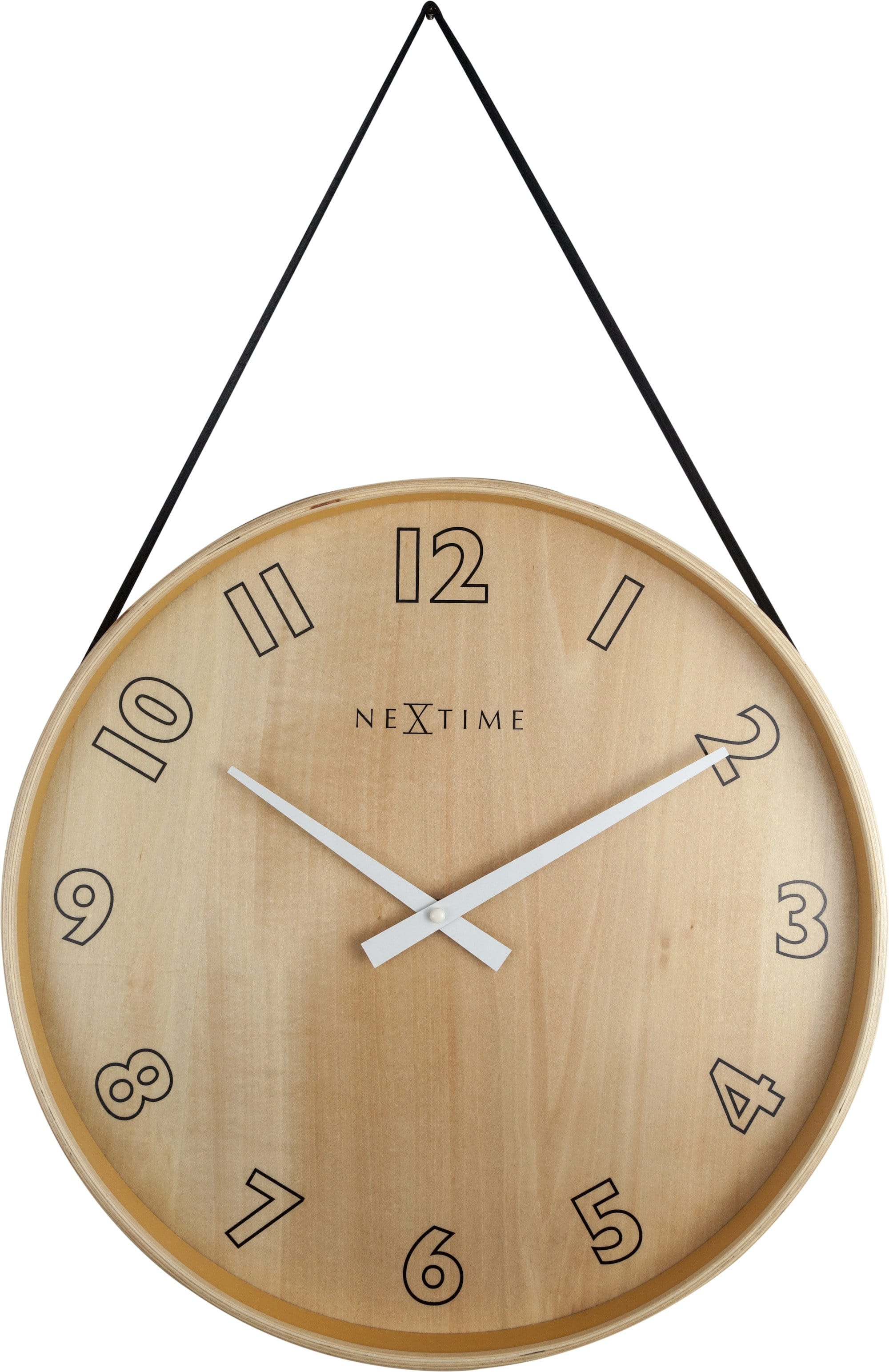 nextime-loop-big-wanduhr-40-x-67-cm-holz-stoff-blau-schwarz-lautlos image 7