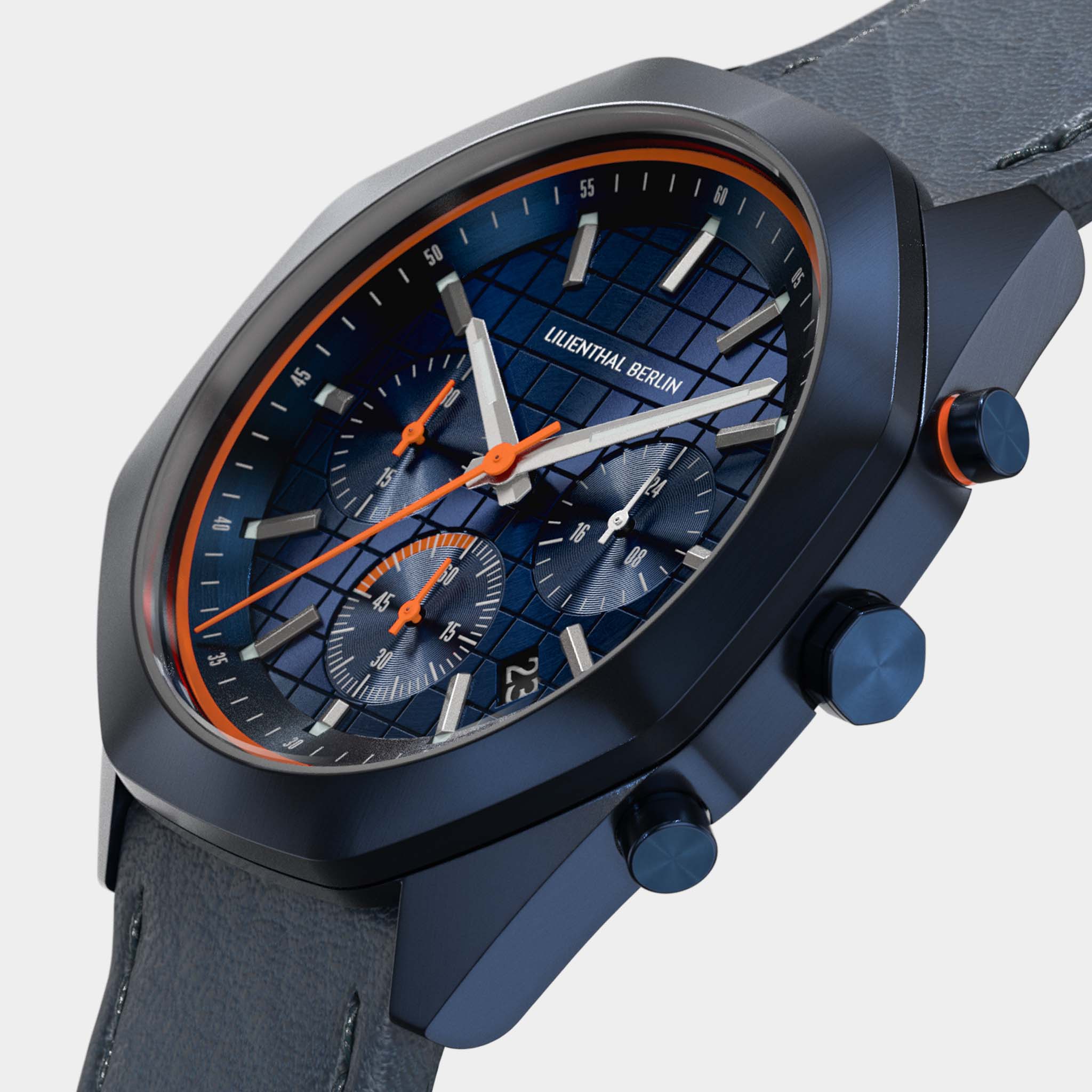 lilienthal-berlin-octachrono-blue-orange-chronograph-40-mm image 2