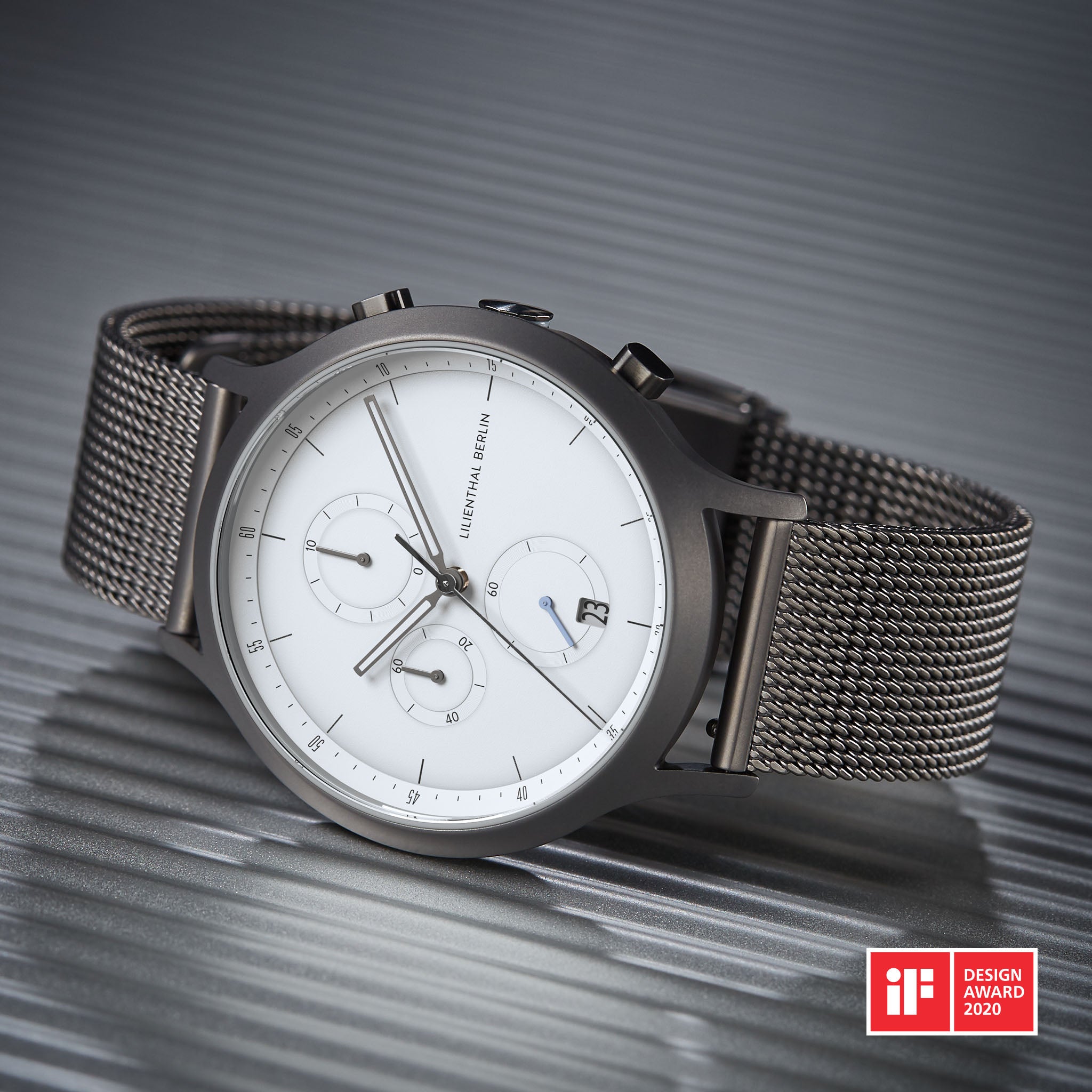 lilienthal-berlin-chronograph-dunkel-silber-wei image 3