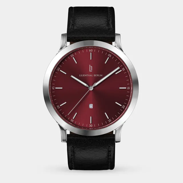 lilienthal-berlin-huxley-silver-bordeaux-armbanduhr-40-mm image 1