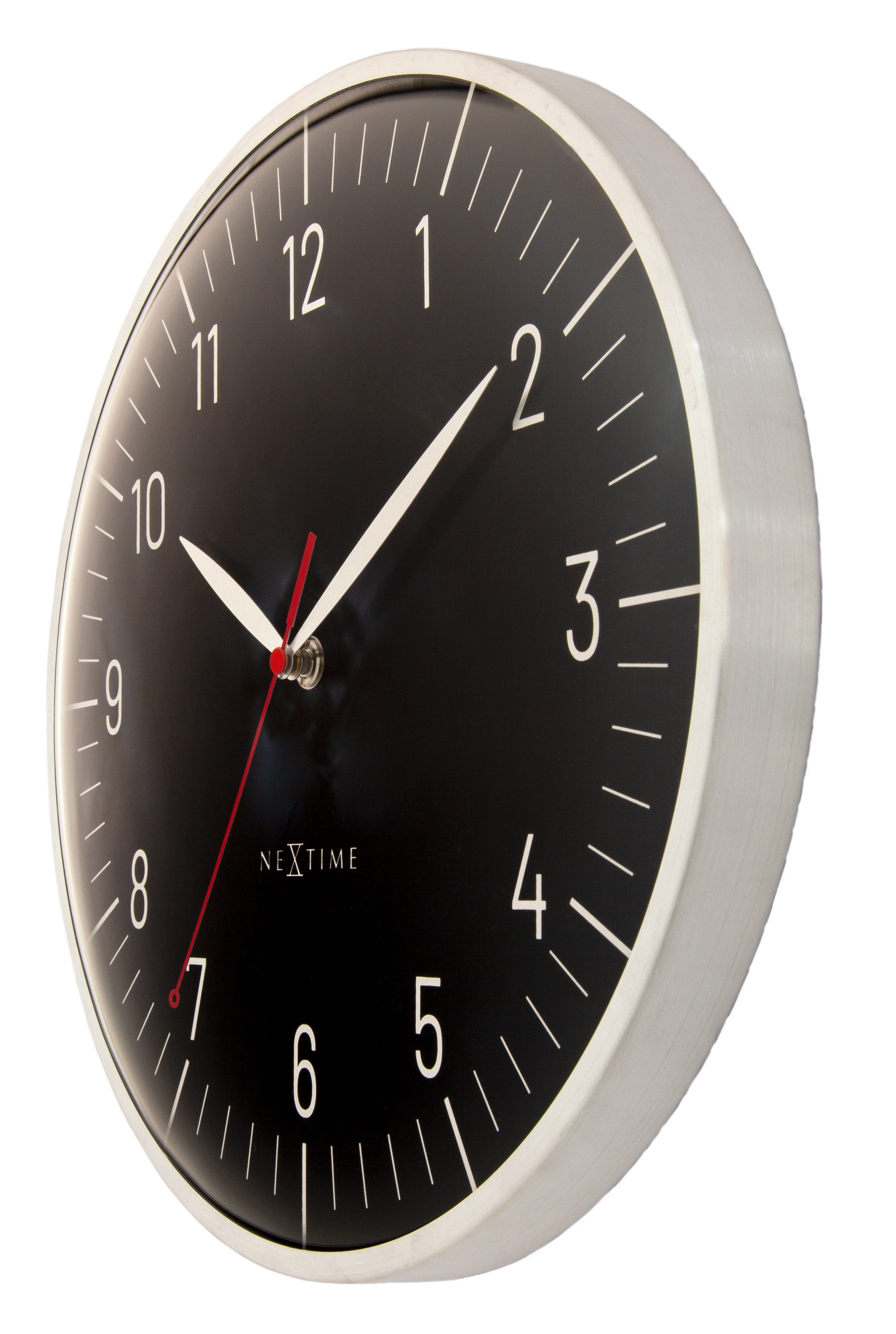 nextime-frankfurt-wanduhr-30-5-cm-aluminium-mit-dome-glas-leise image 8