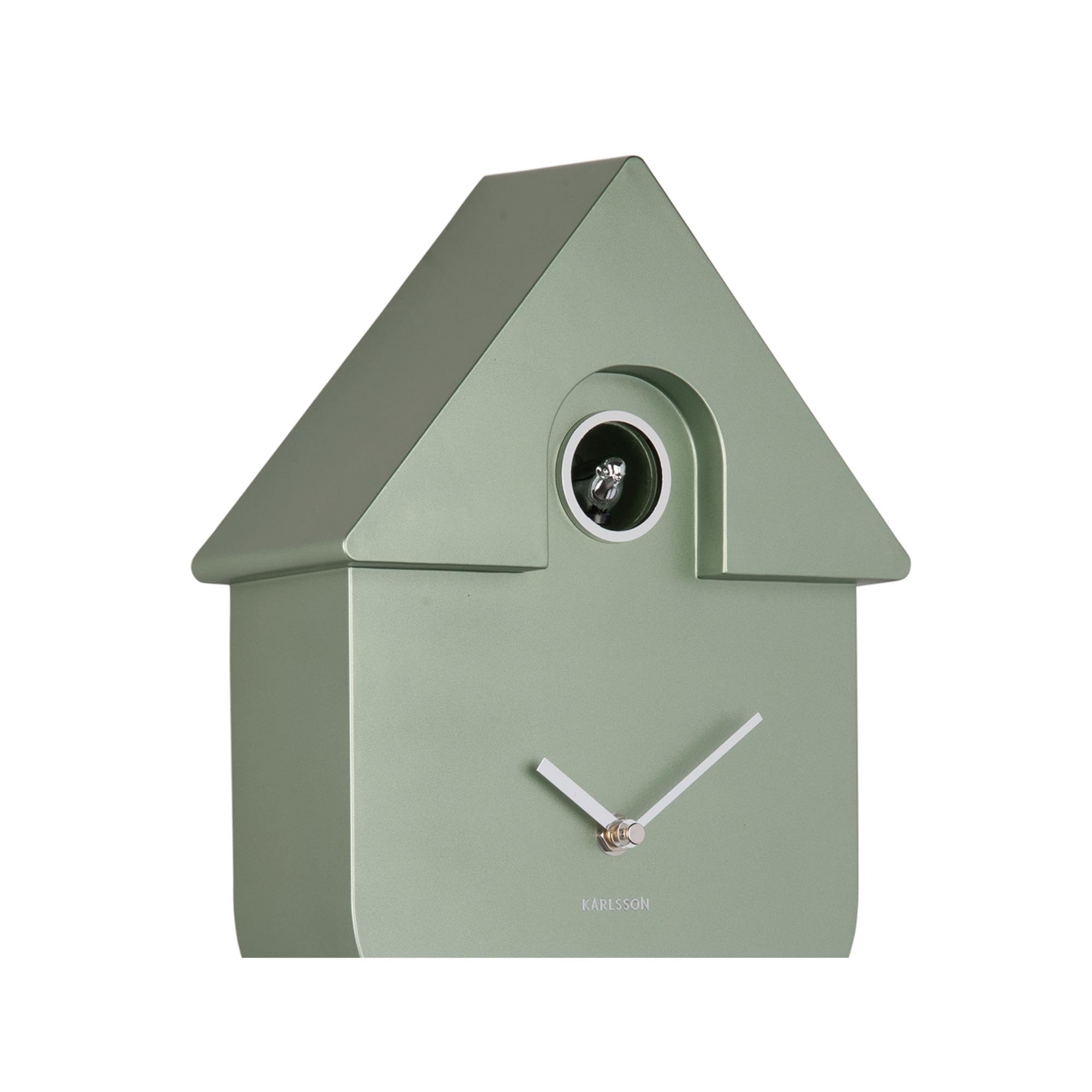 karlsson-modern-cuckoo-kuckucksuhr-metall-gr-n-21-5x8-5x41cm image 3