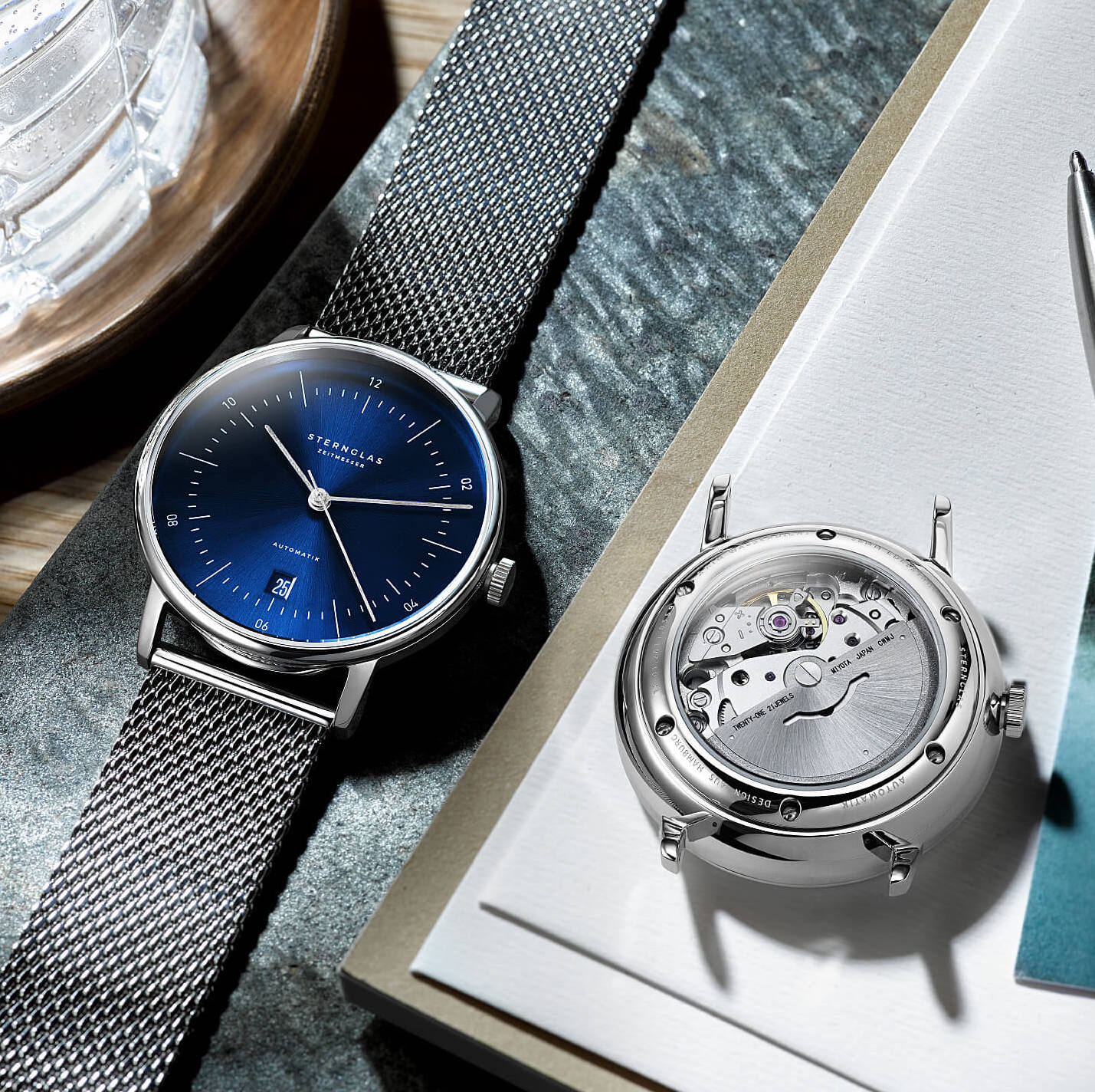 sternglas-naos-automatik-38mm-blau-mechanische-edelstahluhr-mit-saphirglas image 4