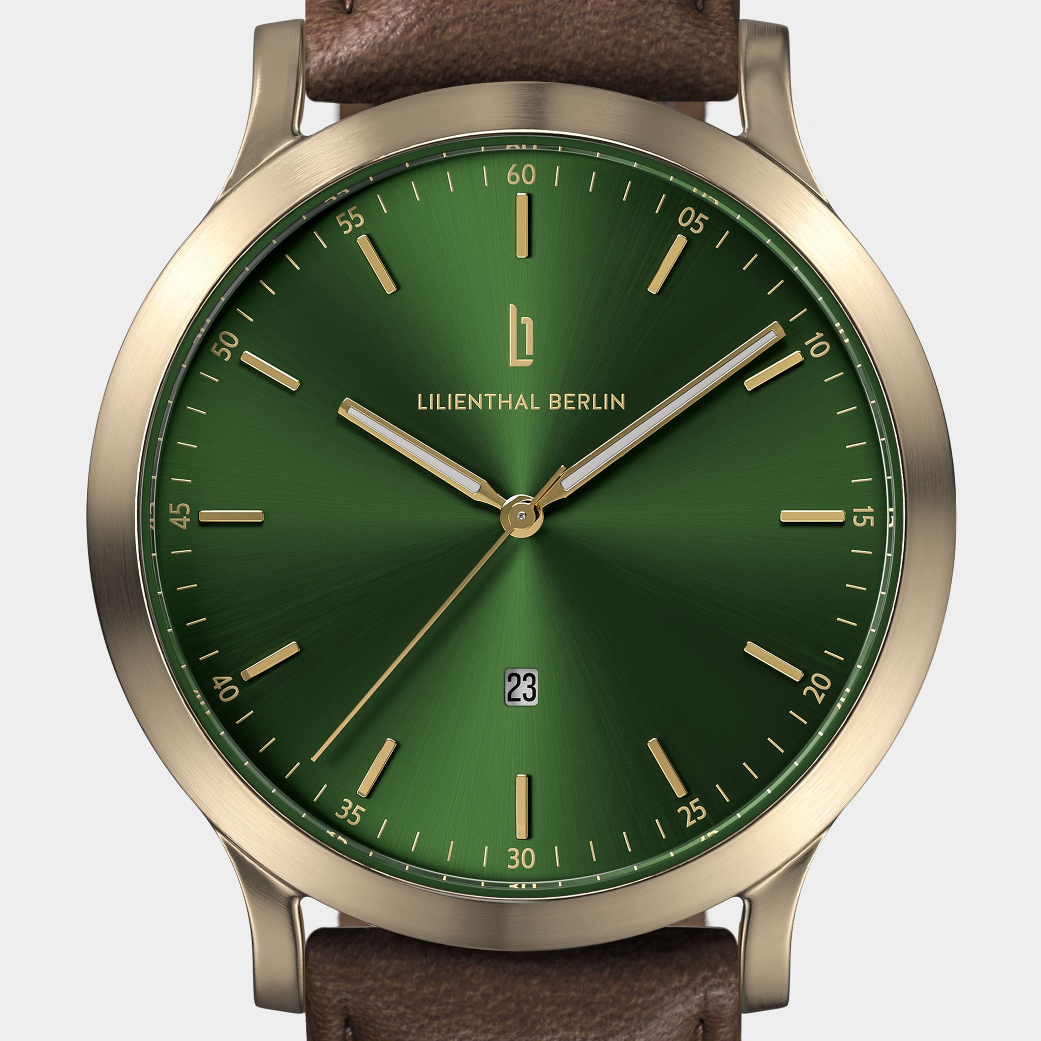 lilienthal-berlin-huxley-armbanduhr-beige-gold-green-40-mm image 5