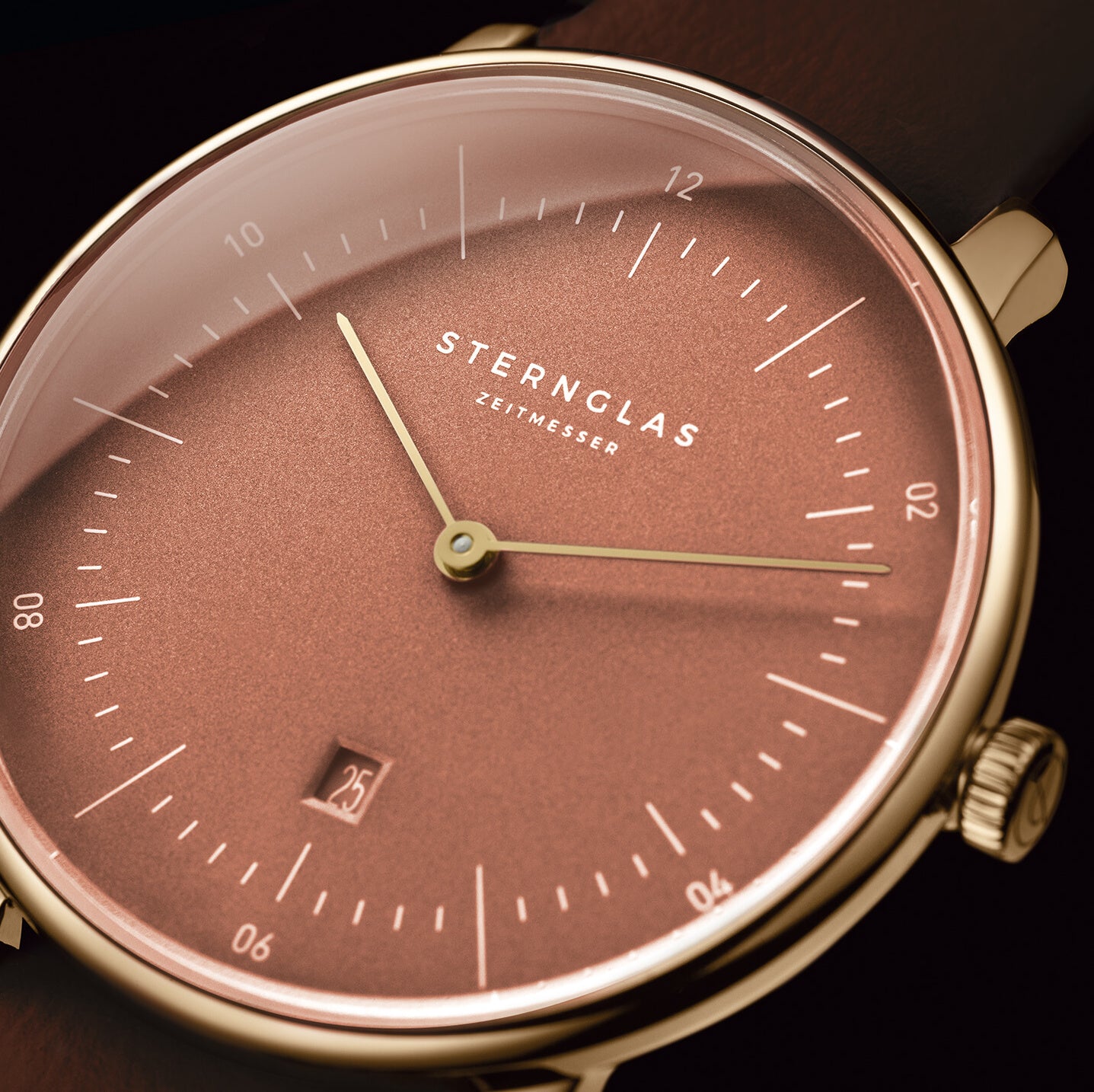 sternglas-naos-xs-edition-flora-damenuhr-33mm-terracotta-leder image 8