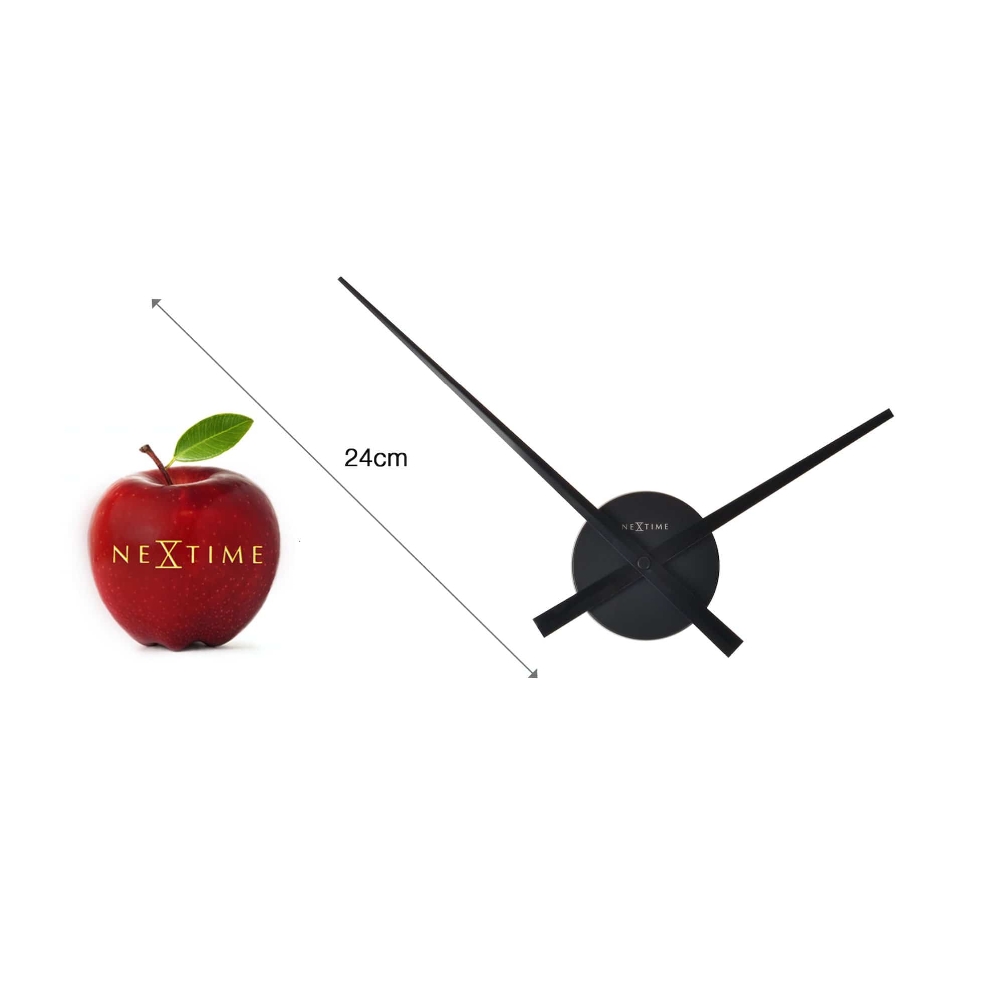 nextime-small-hands-wanduhr-48-cm-aluminium-diy-klebeziffern-schwarz image 5