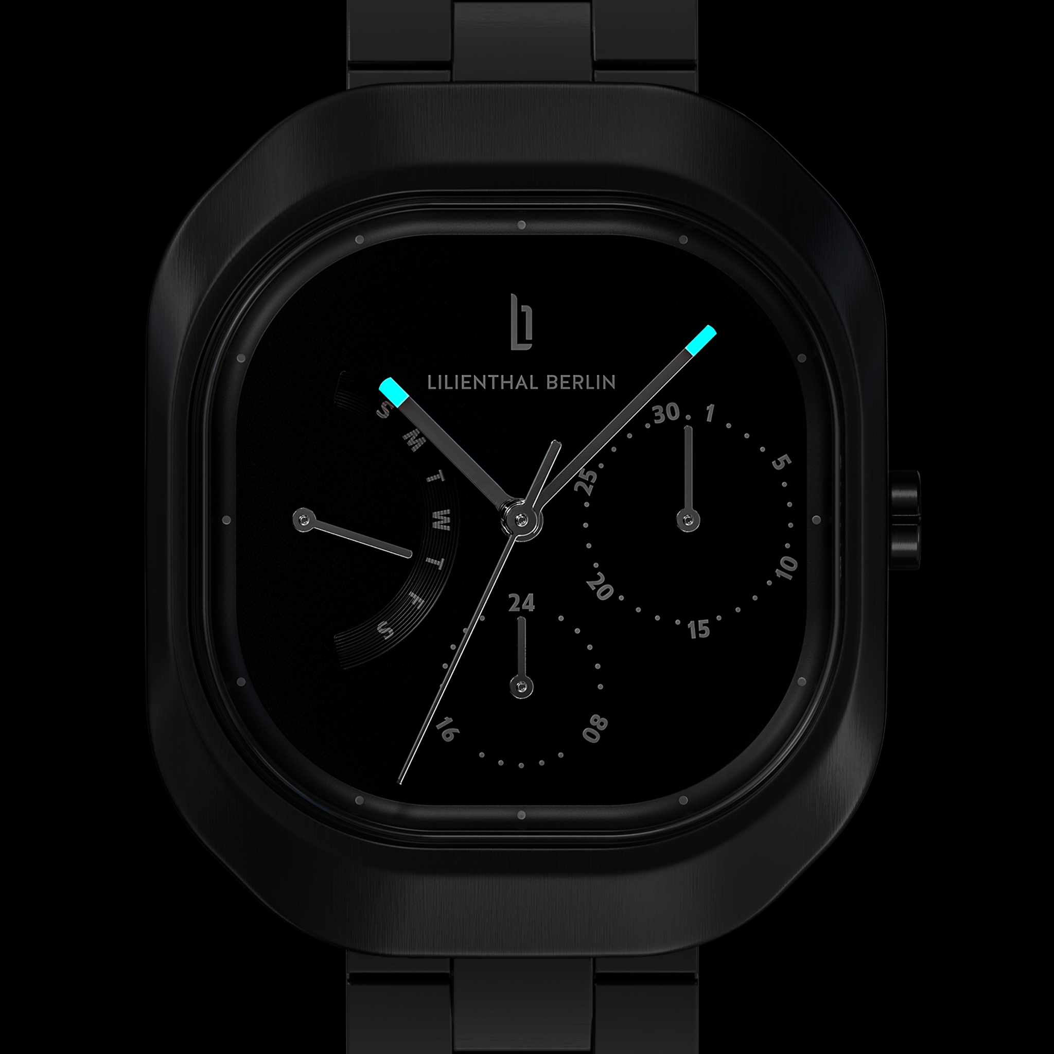 lilienthal-berlin-multimatica-all-black-rechteckuhr image 7