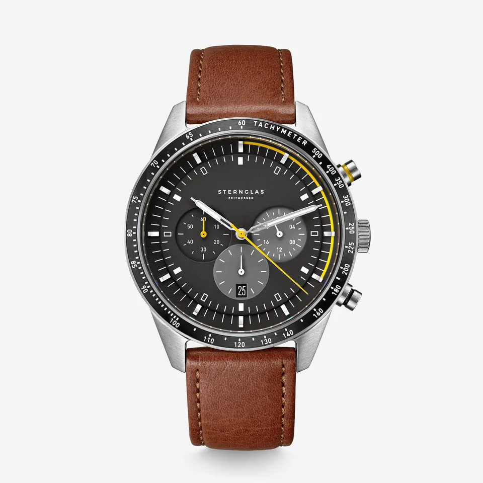 sternglas-tachymeter-chronograph-herrenuhr-schwarz-42-mm image 1