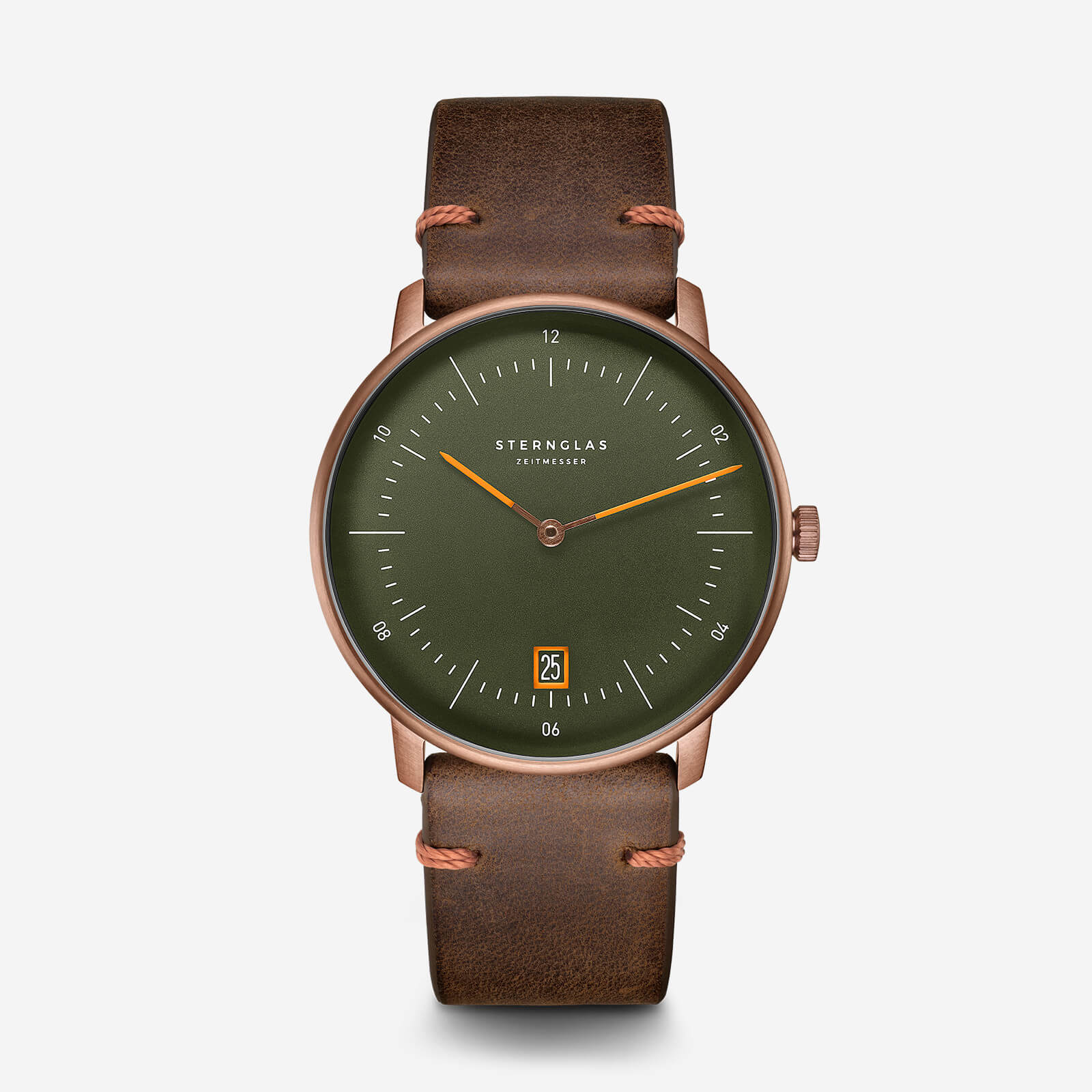 sternglas-naos-edition-bronze-quarzuhr-38-mm-schilfgr-n image 1
