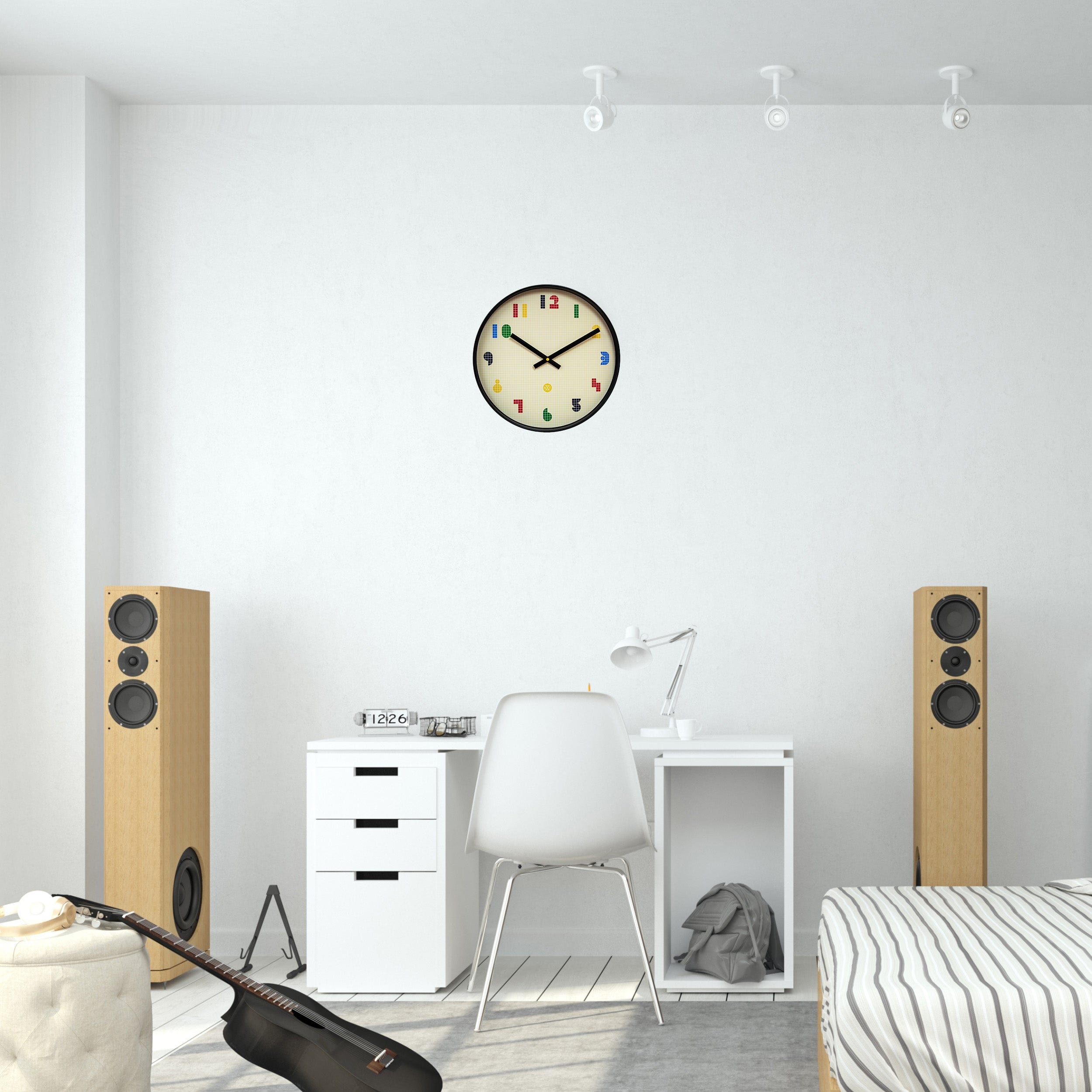 nextime-nxt-bit-wanduhr-35-cm-abs-schwarz-multicolor image 3