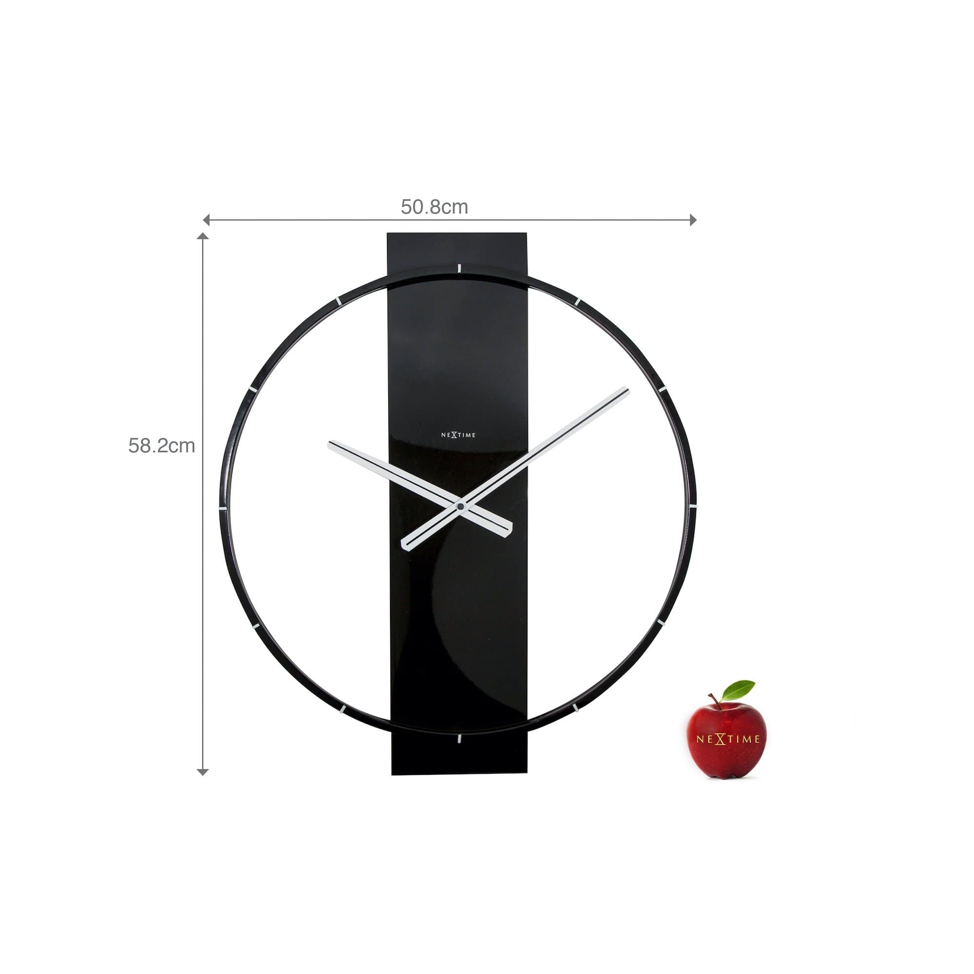 nextime-carl-wanduhr-50-8-x-58-2-cm-holz-stahl-schwarz image 5