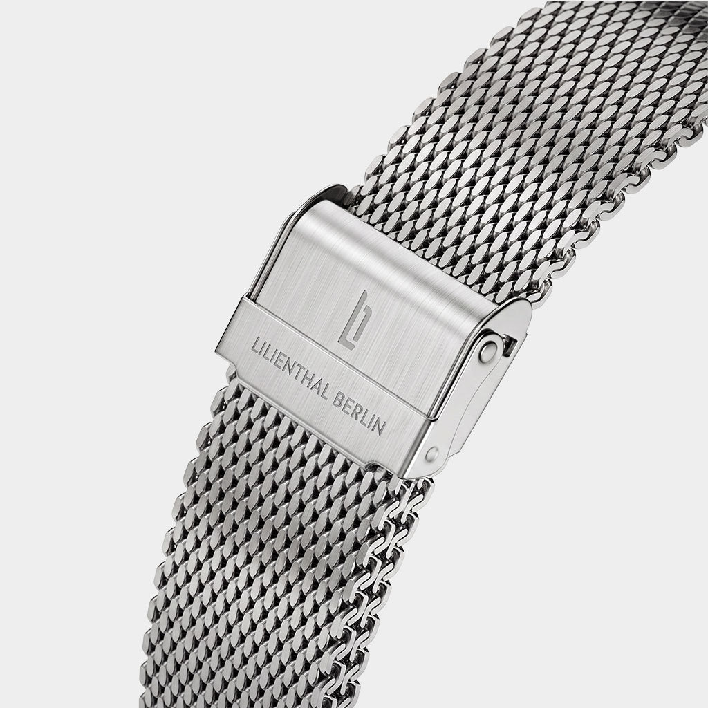 lilienthal-berlin-mesh-armband-silver-brushed-wechselband image 2