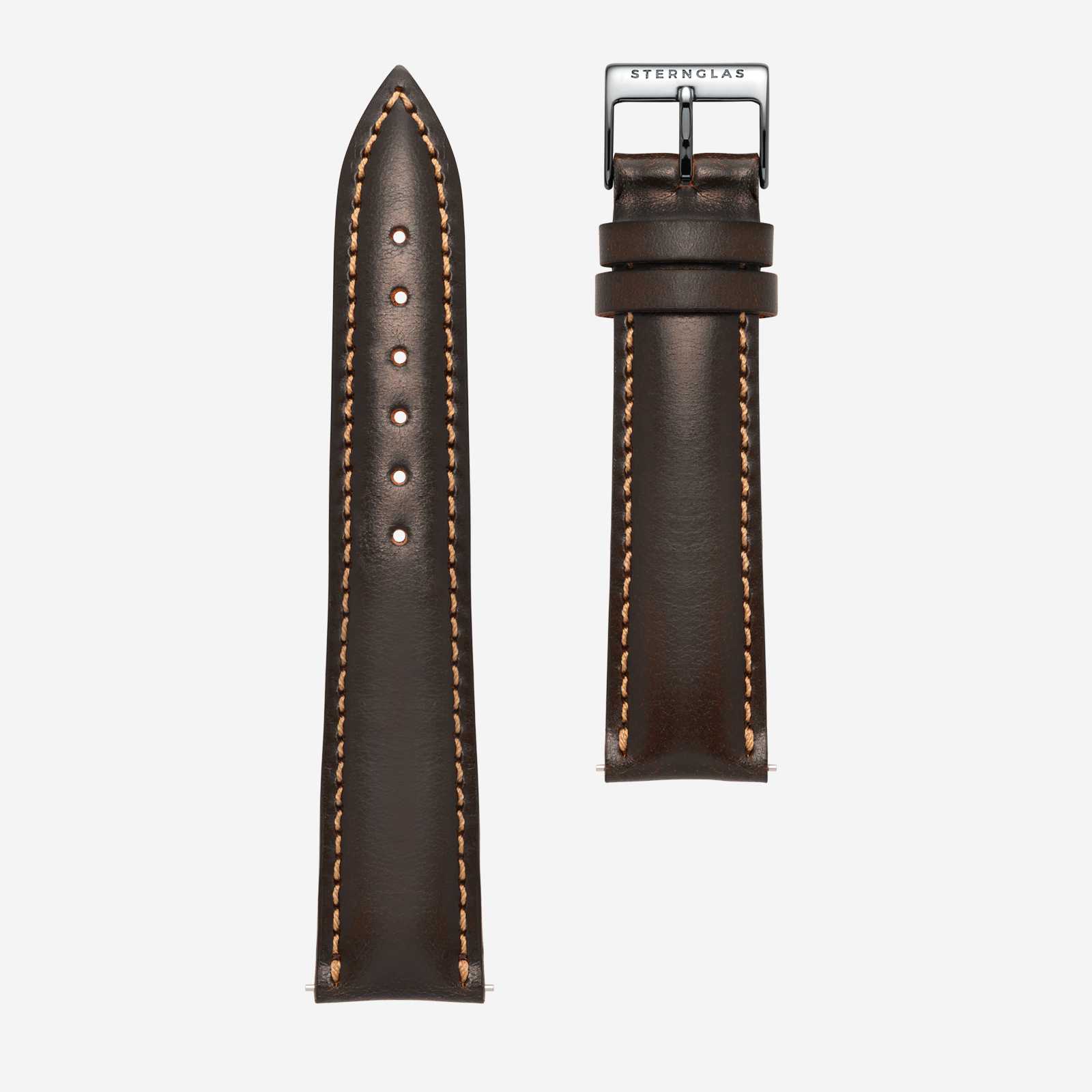 sternglas-bridle-20-dunkelbraun-lederarmband-20-mm-englisches-bridle-leder image 4