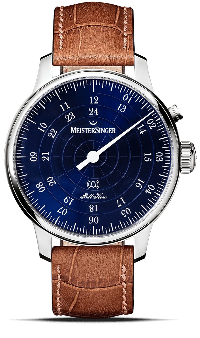 meistersinger-bell-hora-armbanduhr-sonnenschliff-blau image 1