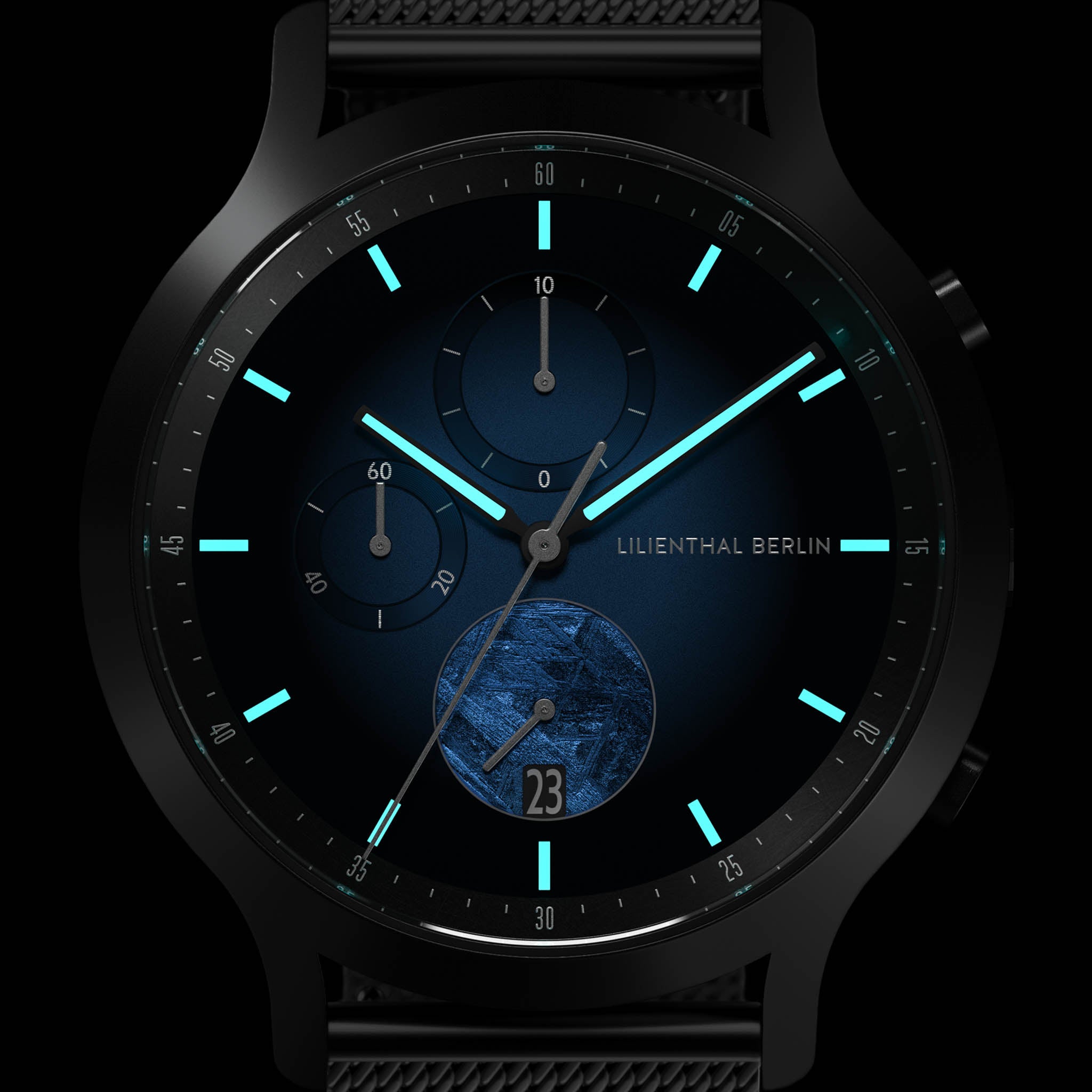 lilienthal-berlin-chronograph-meteorite-blue-flare-meteorit-chronograph image 7