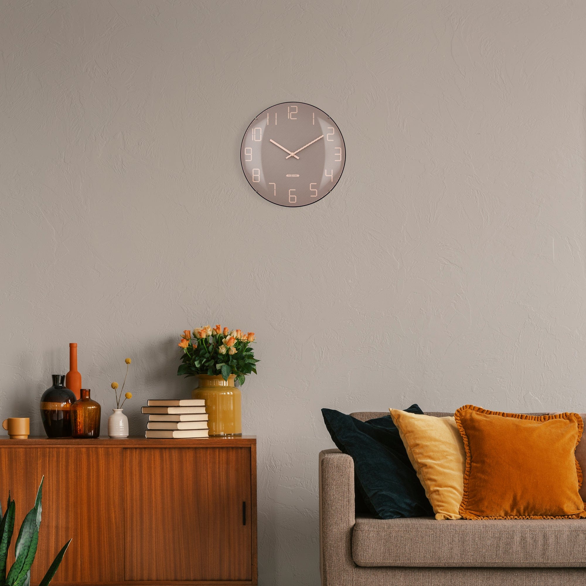 nextime-shade-wanduhr-35-cm-glas-mit-gew-lbter-linse-leise image 5