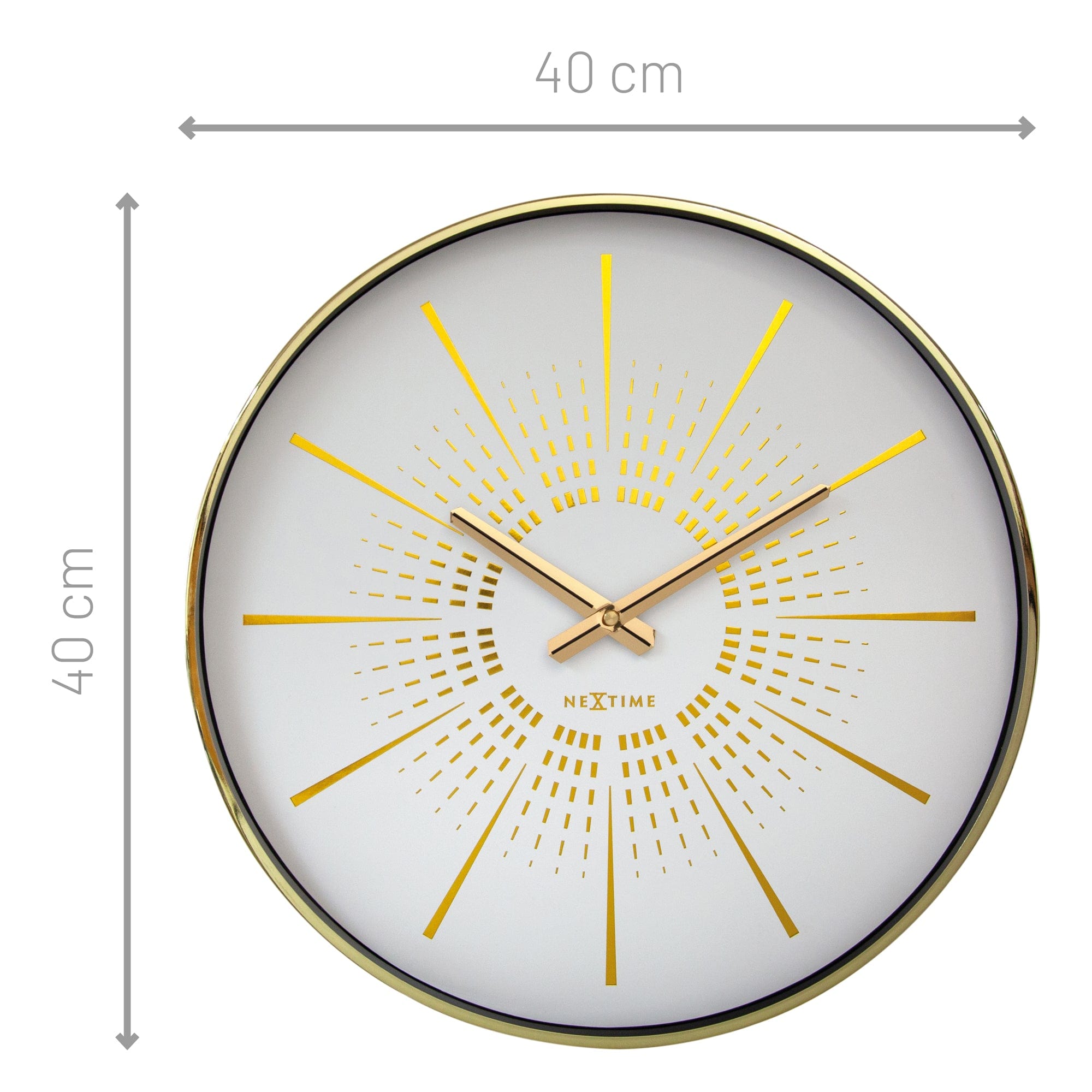nextime-excentric-wanduhr-40-cm-silent-metall-gold-wei image 5