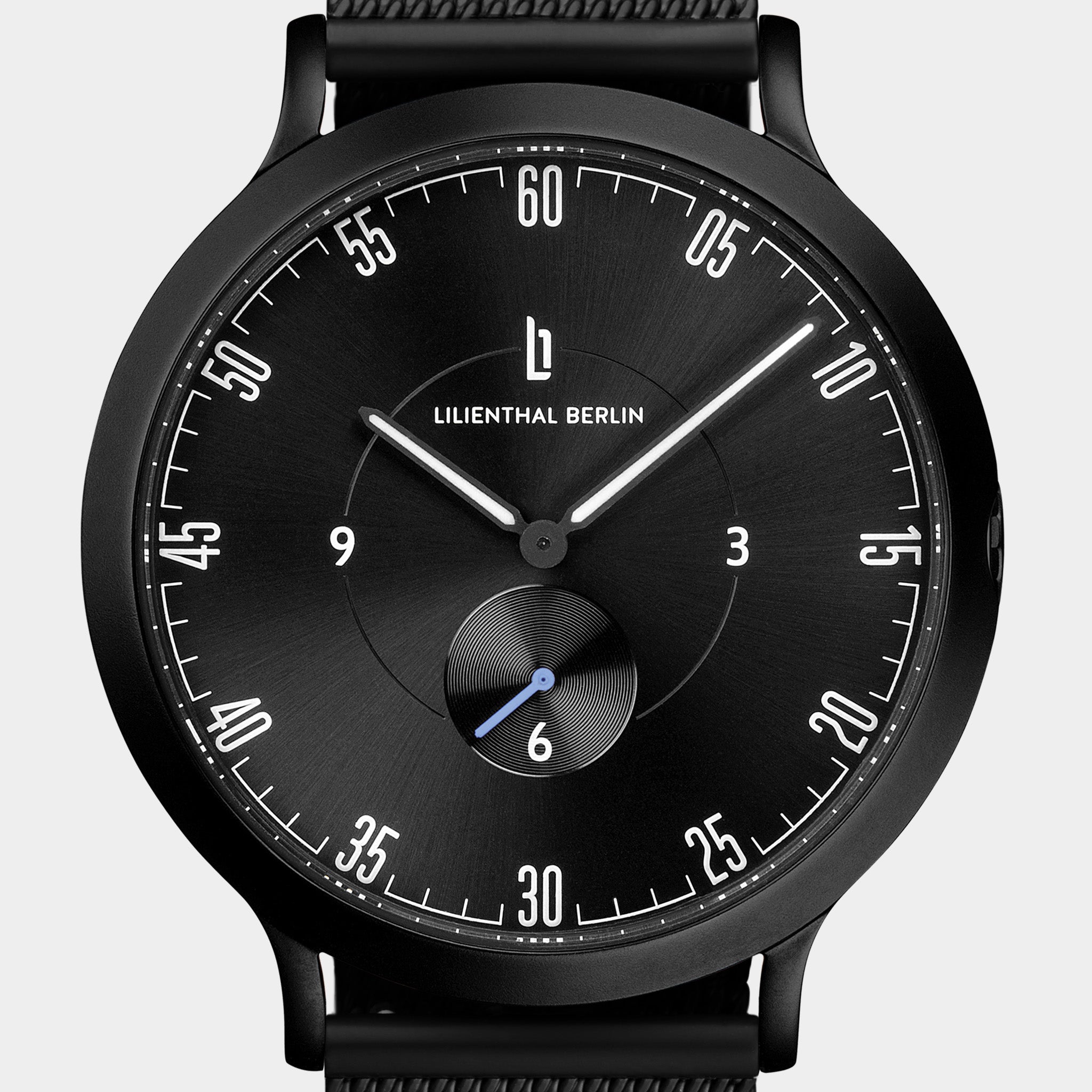 lilienthal-berlin-lilienthal-1-all-black-42-5-mm-quarzuhr-mit-mesh-wechselarmban image 6