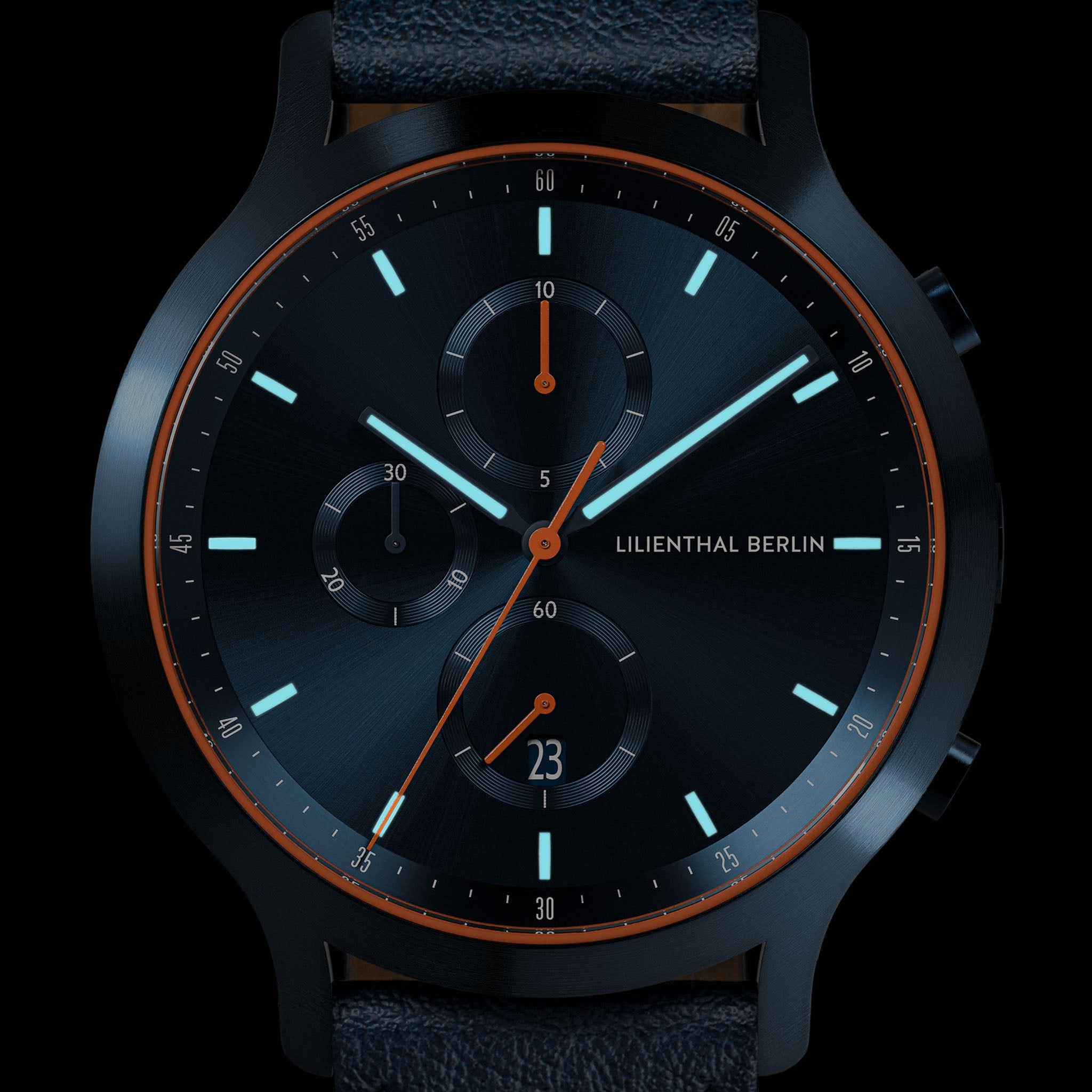 lilienthal-berlin-chronograph-armbanduhr-blue-orange-2 image 8