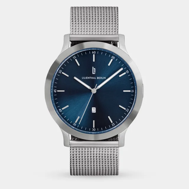 lilienthal-berlin-huxley-silver-blue-armbanduhr-40-mm-3 image 1