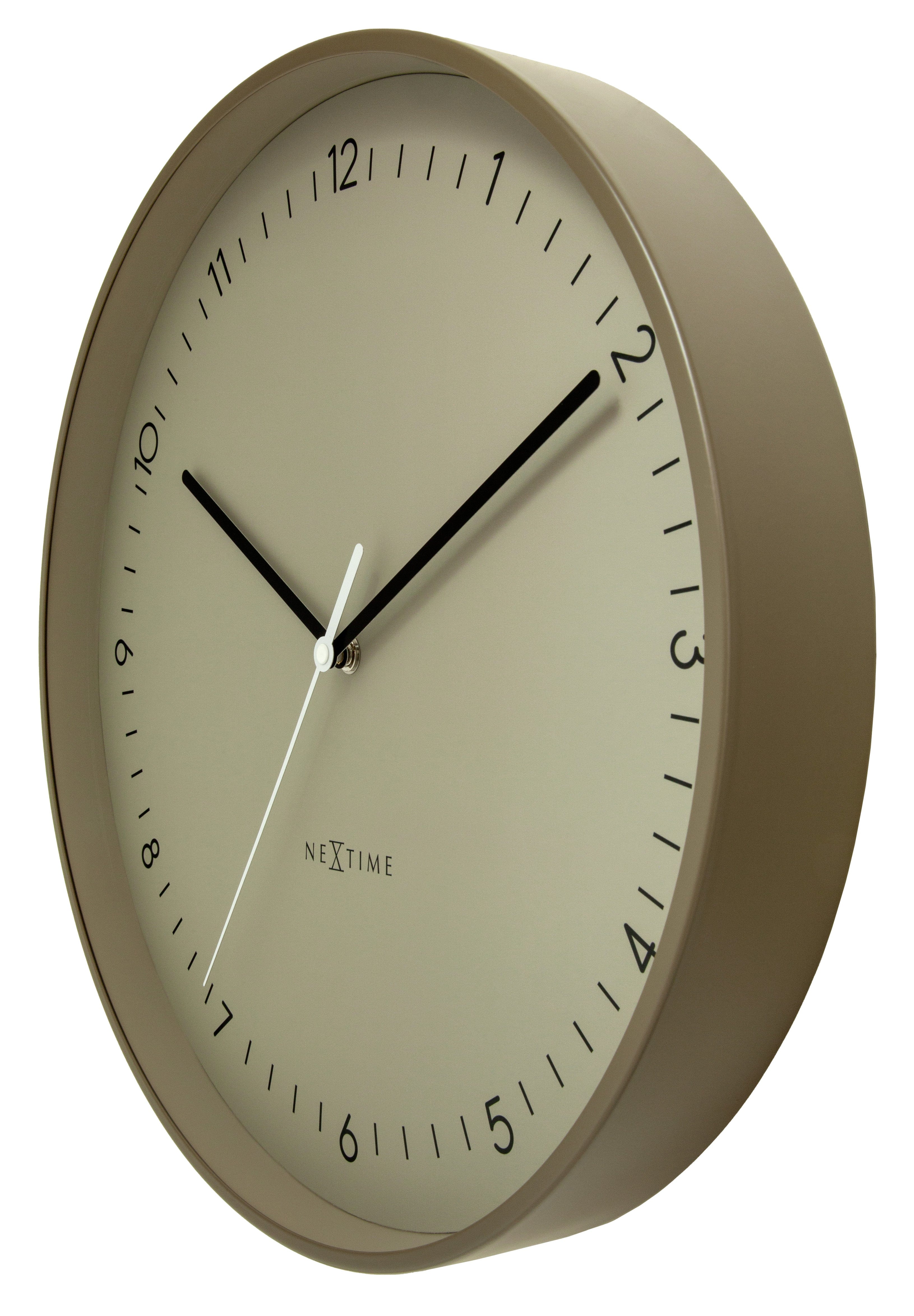 nextime-berlin-l-wanduhr-40-cm-metall-lautlos-khaki-lavendel-mint image 4