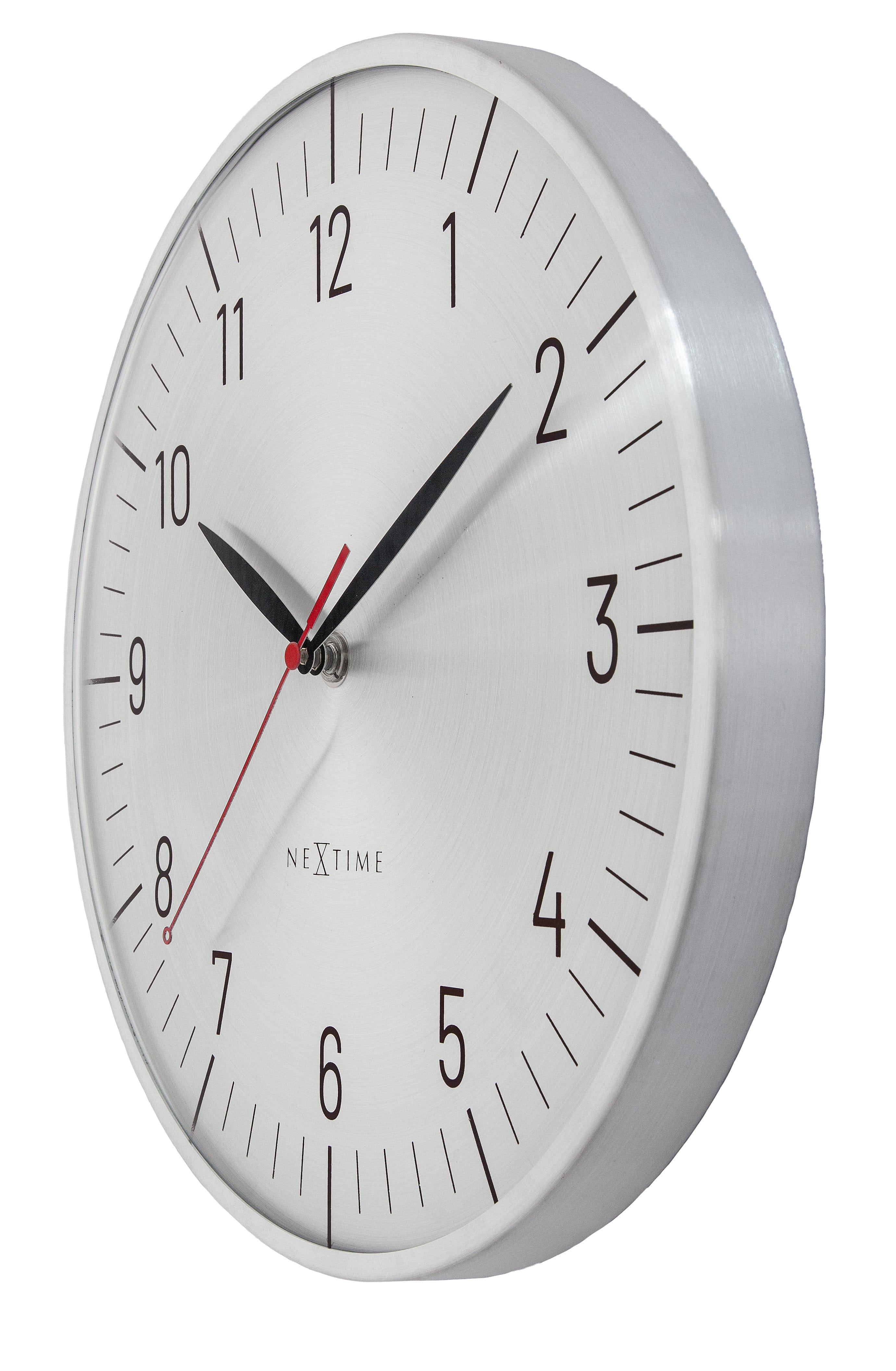 nextime-frankfurt-wanduhr-30-5-cm-aluminium-mit-dome-glas-leise image 3