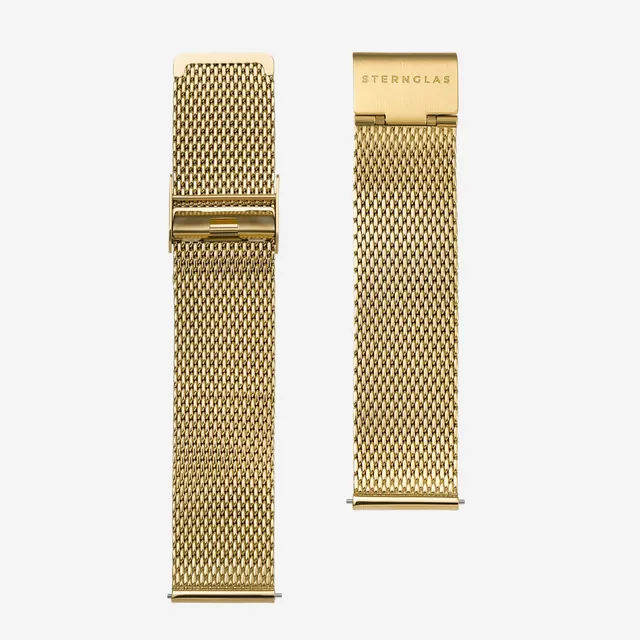 sternglas-milanaise-armband-20-mm-gold-edelstahl image 1