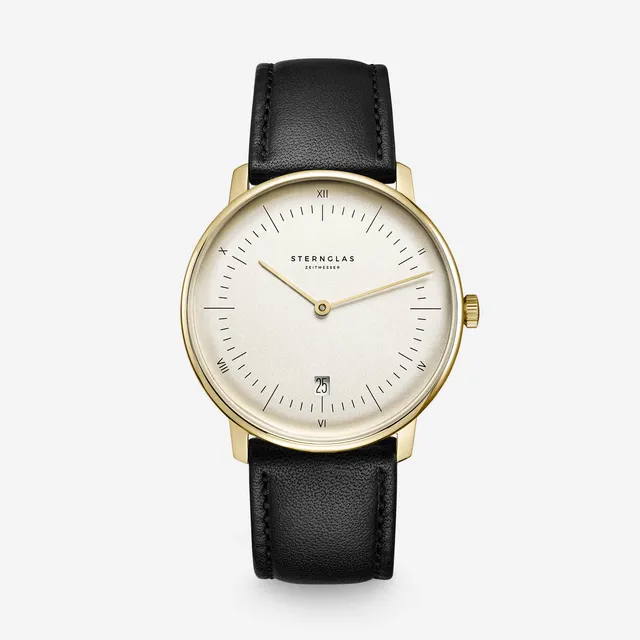 sternglas-naos-edition-vintage-quarz-uhr-38-mm-champagner-modena image 1