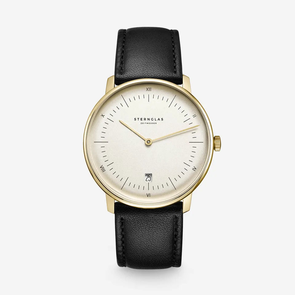 sternglas-naos-edition-vintage-quarz-uhr-38-mm-champagner-modena image 1