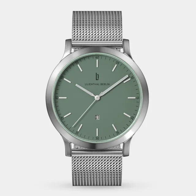 lilienthal-berlin-huxley-silver-sage-green-armbanduhr-40-mm image 1