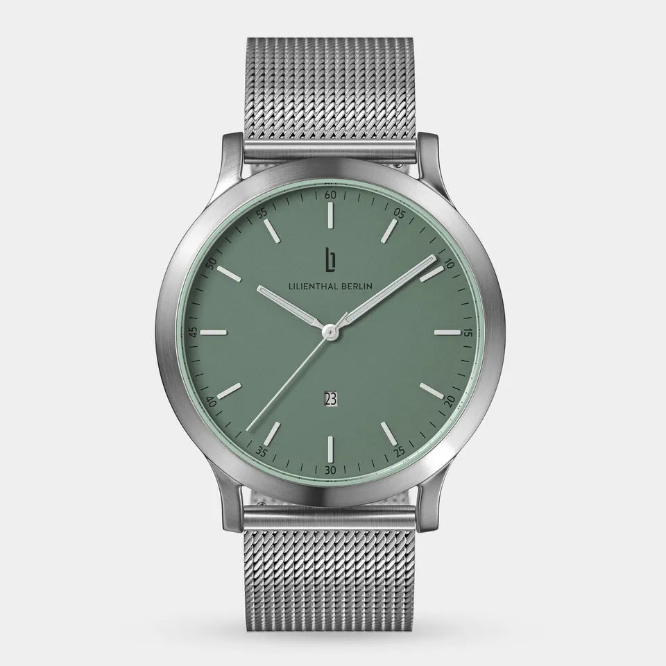 lilienthal-berlin-huxley-silver-sage-green-armbanduhr-40-mm image 1