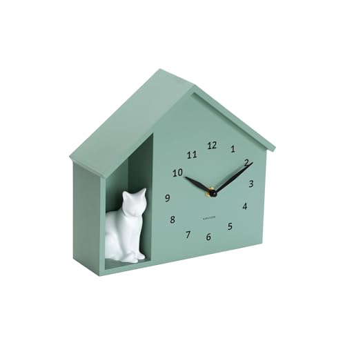 karlsson-sitting-cat-wanduhr-gr-n-24-9x24-9x27-cm image 6