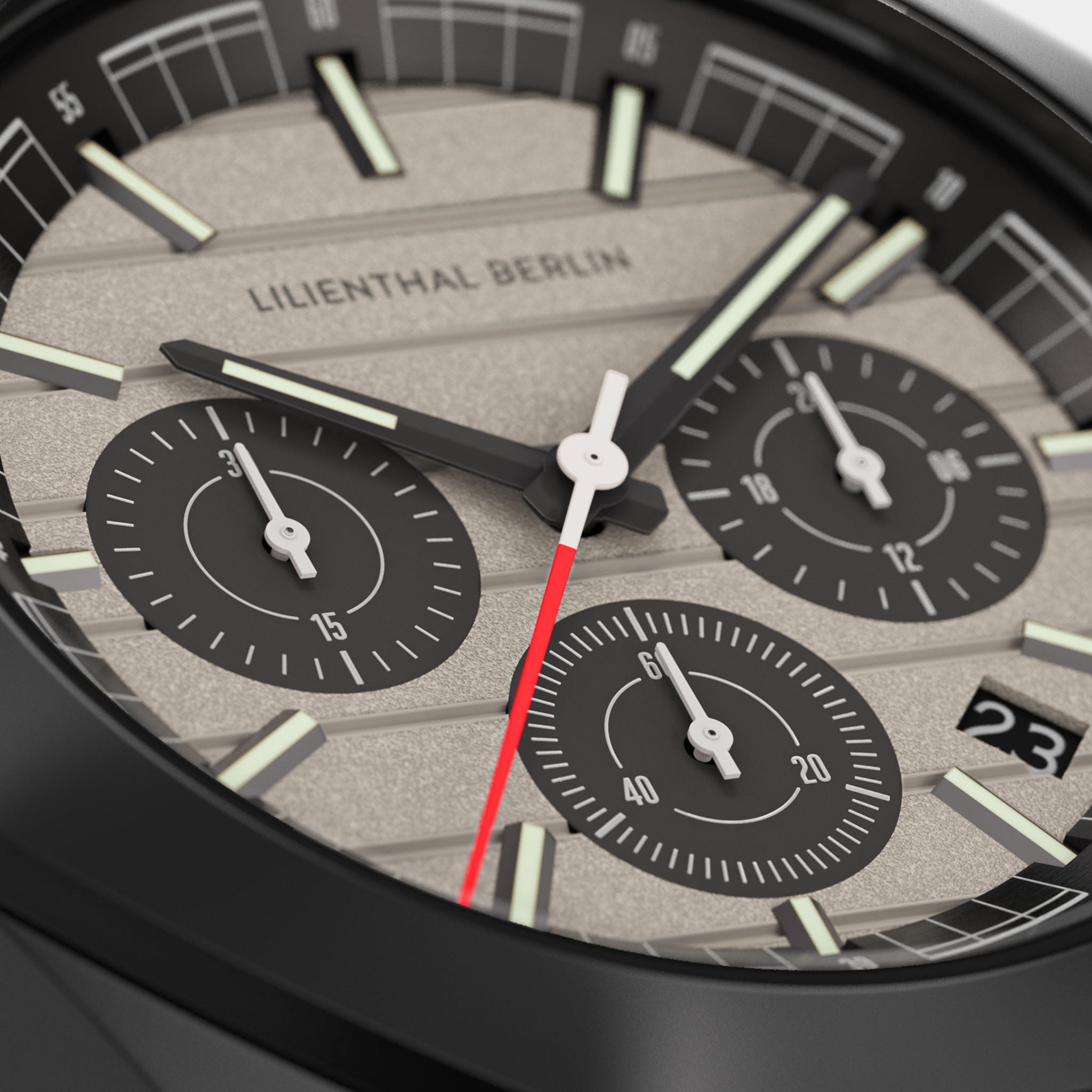 lilienthal-berlin-octachrono-chronograph-40-mm-black-sand-mit-pet-band image 4