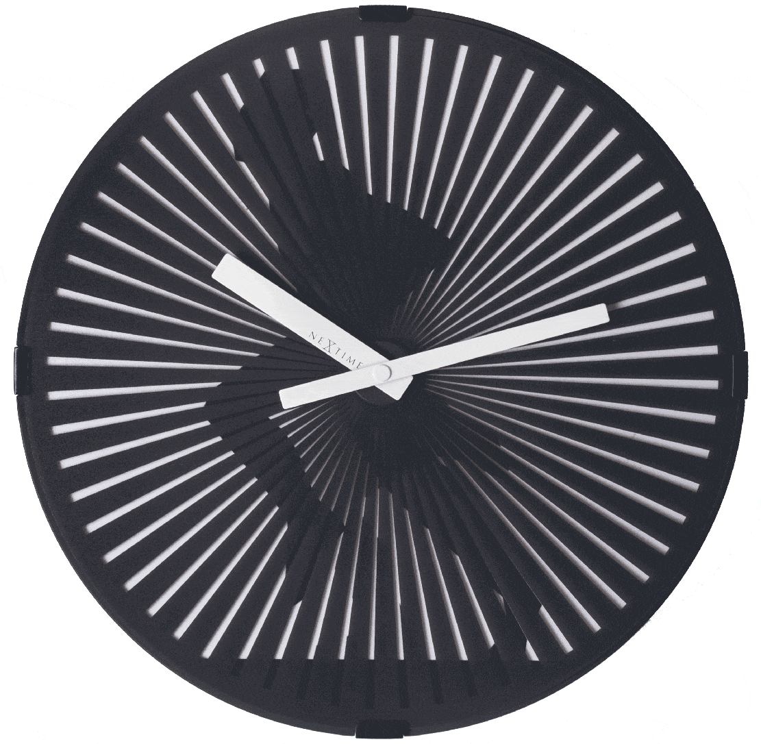 nextime-running-man-motion-wanduhr-30-5-cm-kunststoff-schwarz image 1