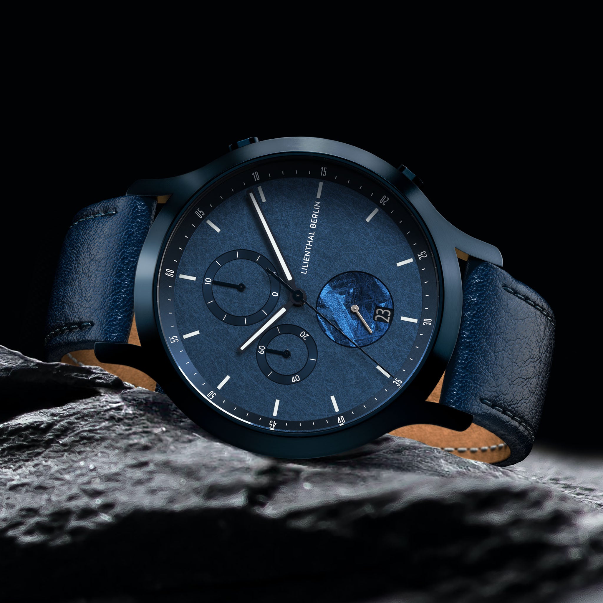 lilienthal-berlin-chronograph-meteorite-stellar-blue-chronograph-mit-meteorit-2 image 3