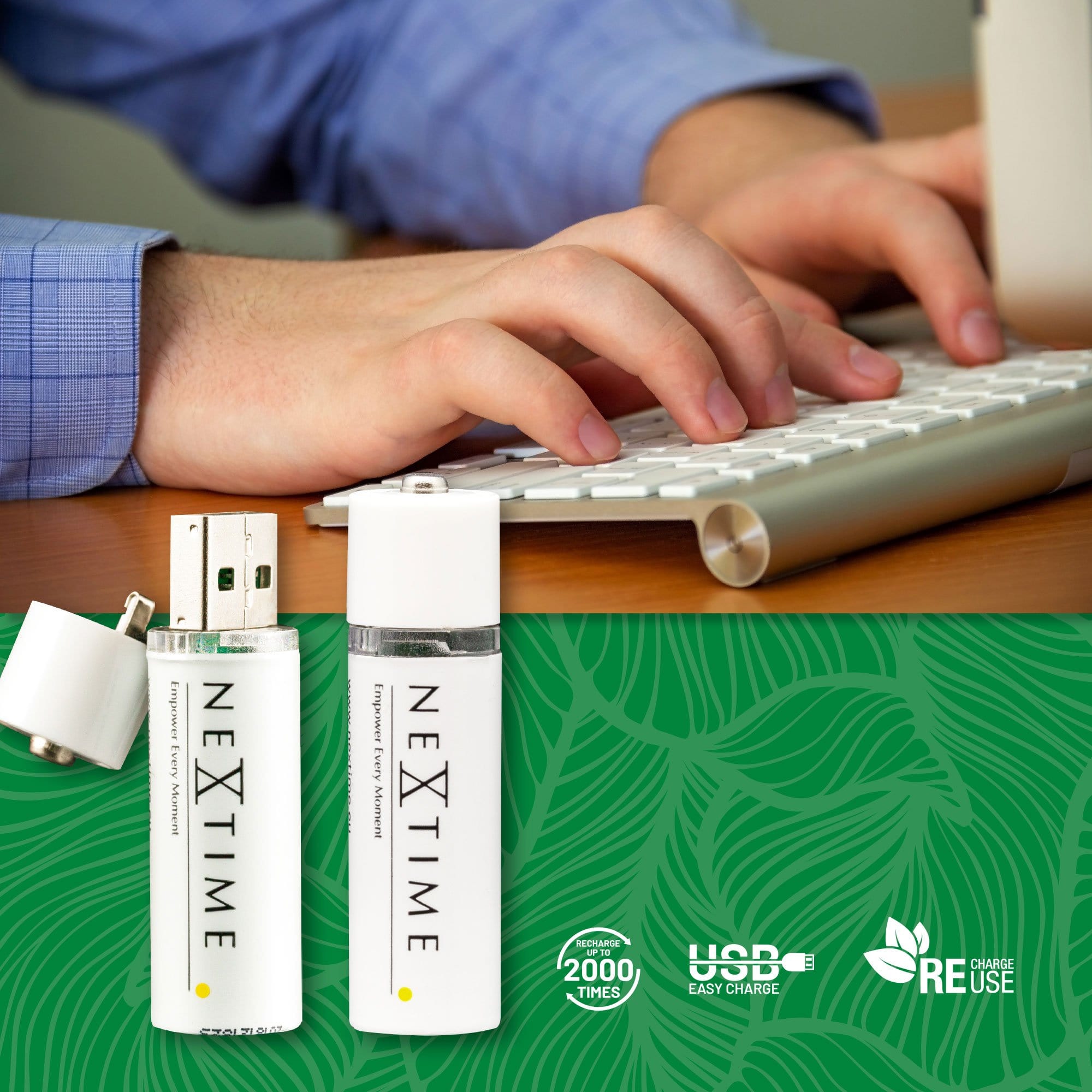 nextime-usb-aa-akku-lithium-1-5v-2er-set-wiederaufladbar-wei image 7