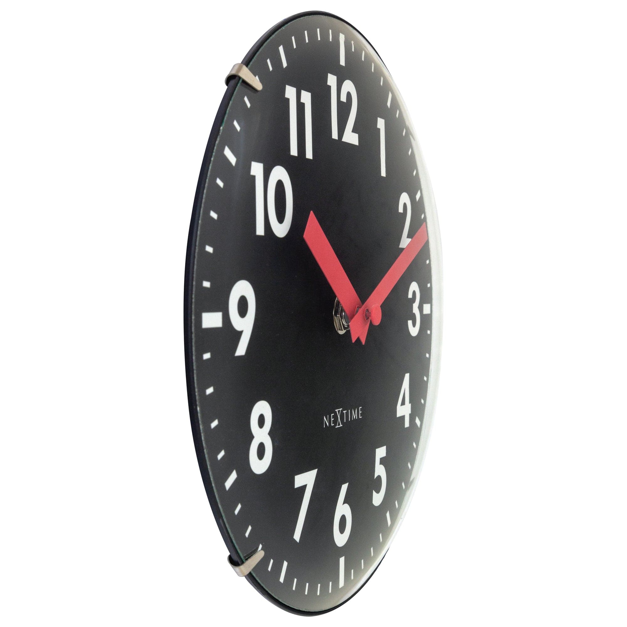 nextime-duomo-mini-tisch-wanduhr-20-cm-glas-schwarz image 5