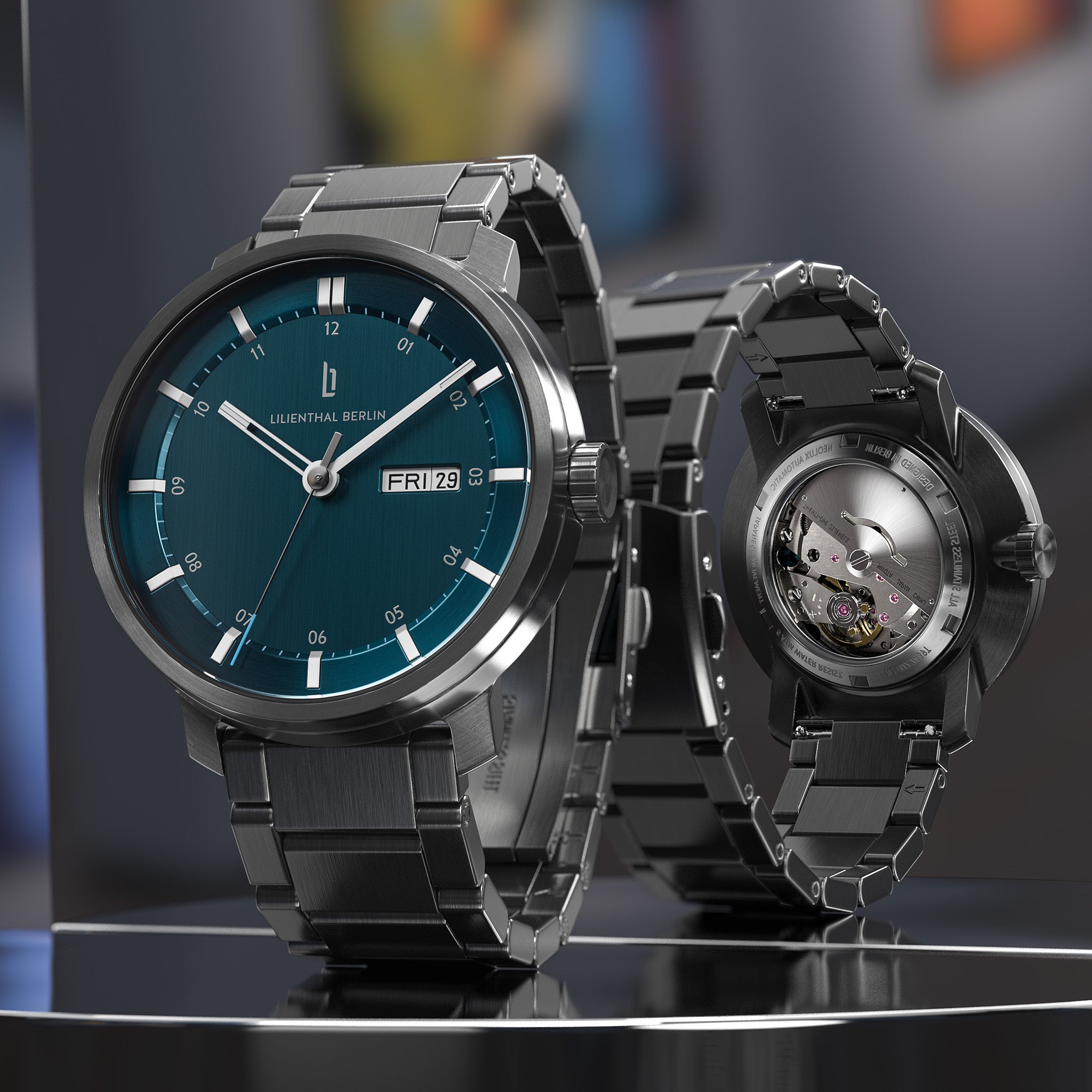 lilienthal-berlin-neolux-day-date-dark-silver-blue-automatikuhr-42-mm image 3