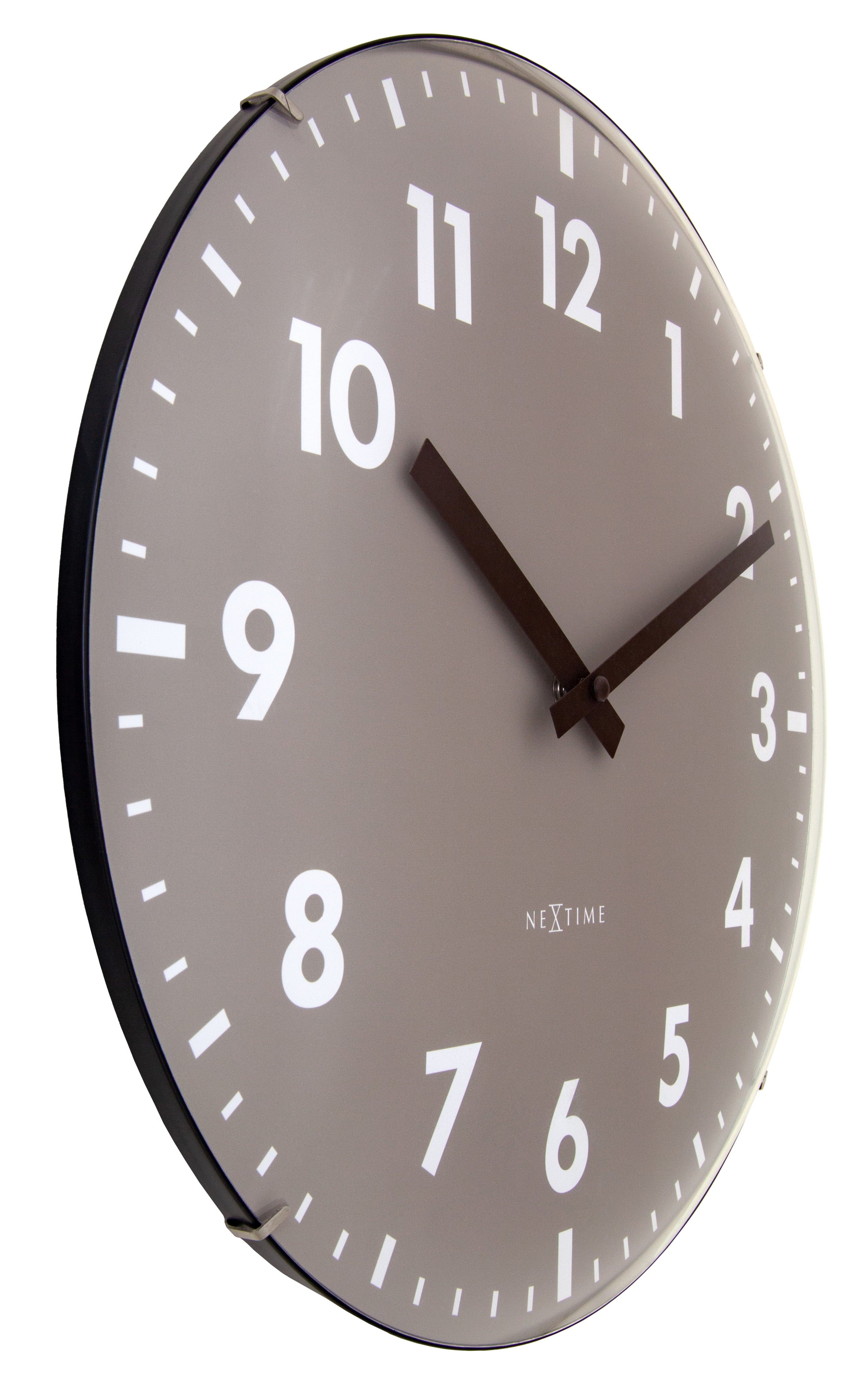 nextime-duomo-wanduhr-35-cm-gew-lbtes-glas-khaki-lavendel-leise-modernes-design image 2