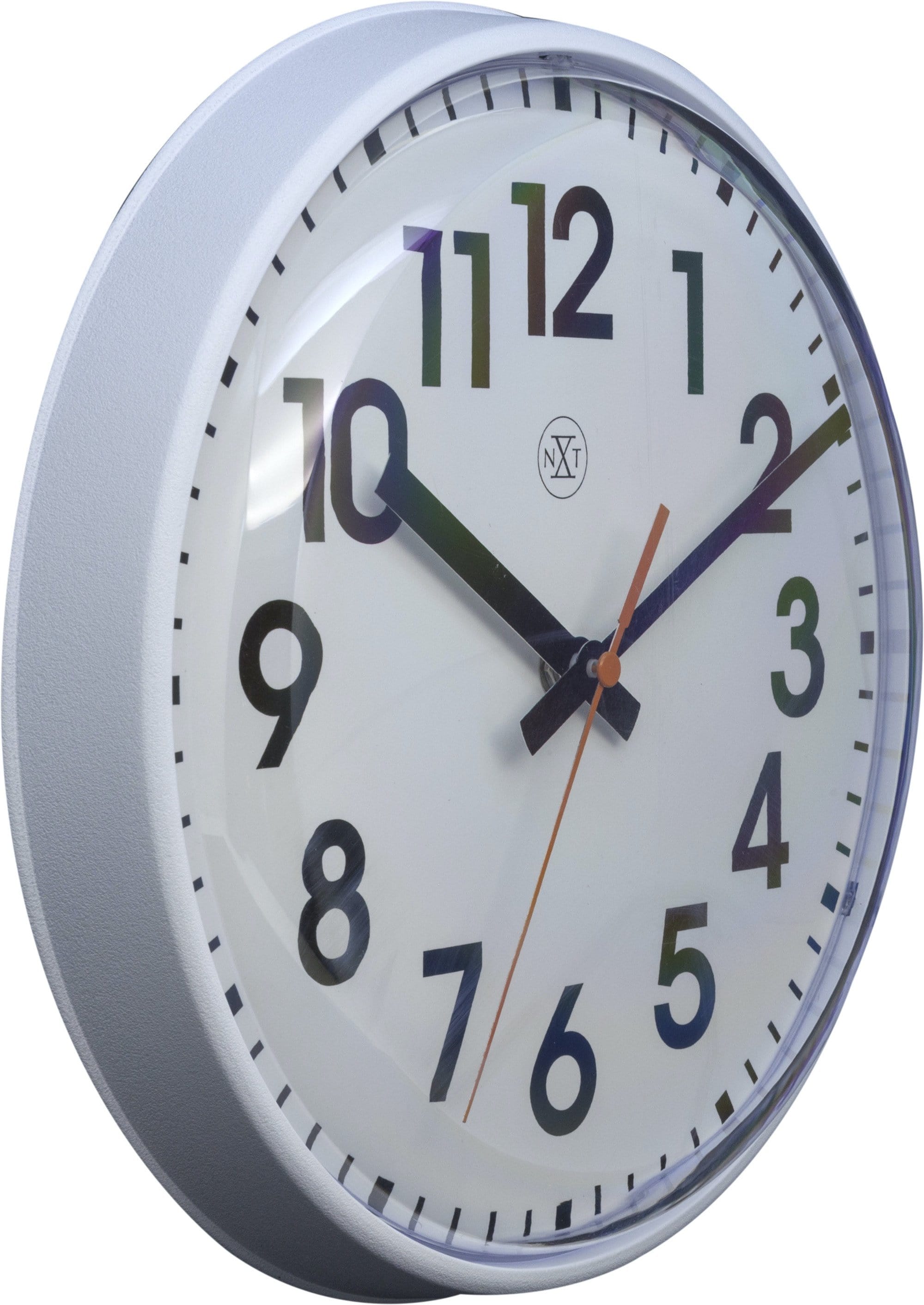 nextime-peter-wanduhr-26cm-wei-schwarz-kunststoff image 2