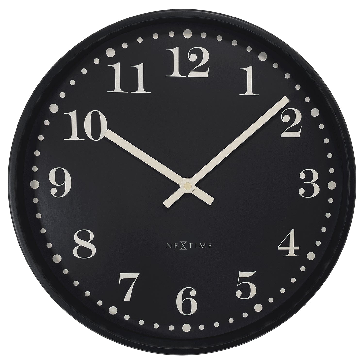 nextime-dickens-wanduhr-30-cm-schwarz-wei-lautlos image 8