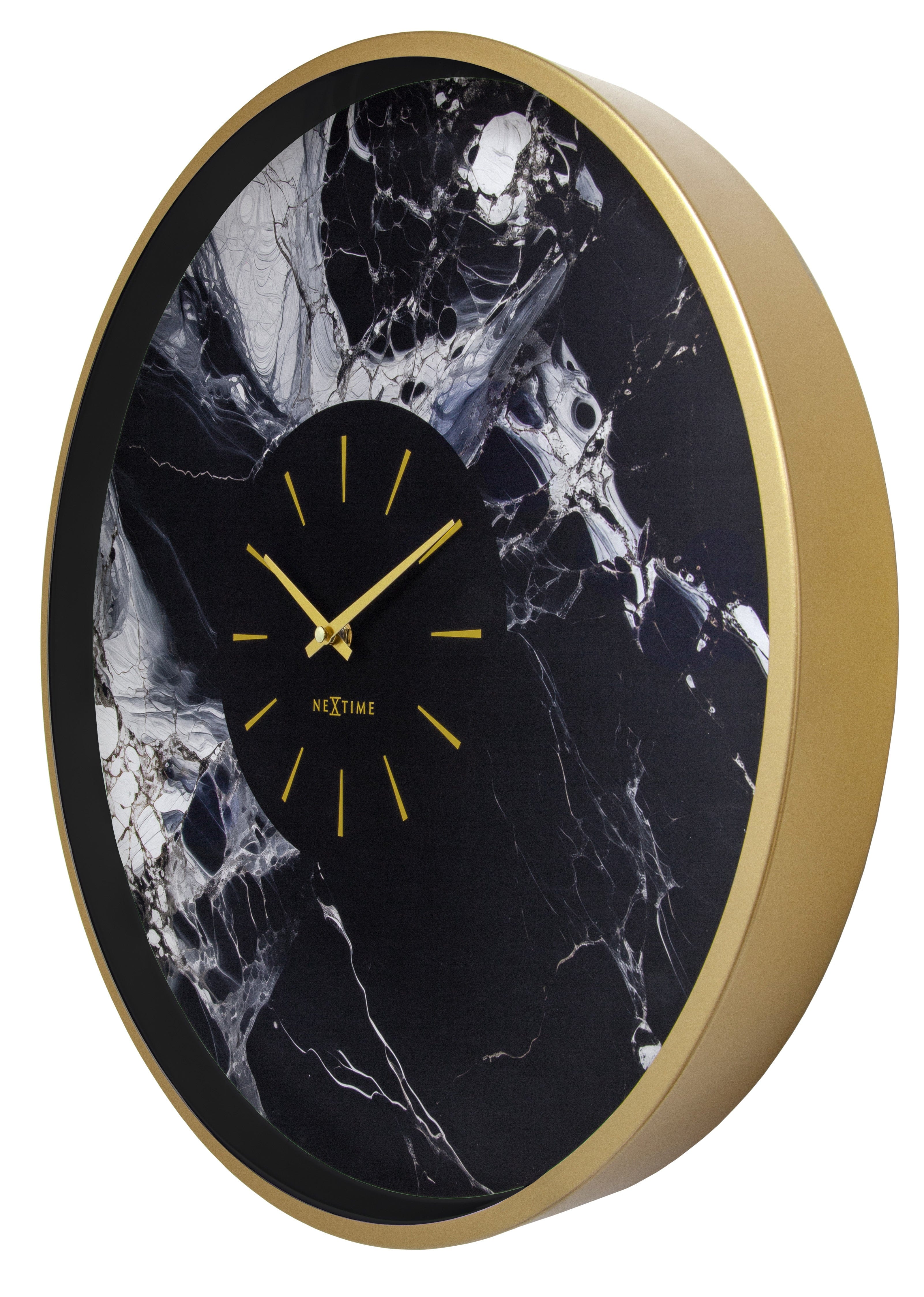 nextime-marble-duo-wanduhr-analog-48-cm-aluminium-lautlos image 5
