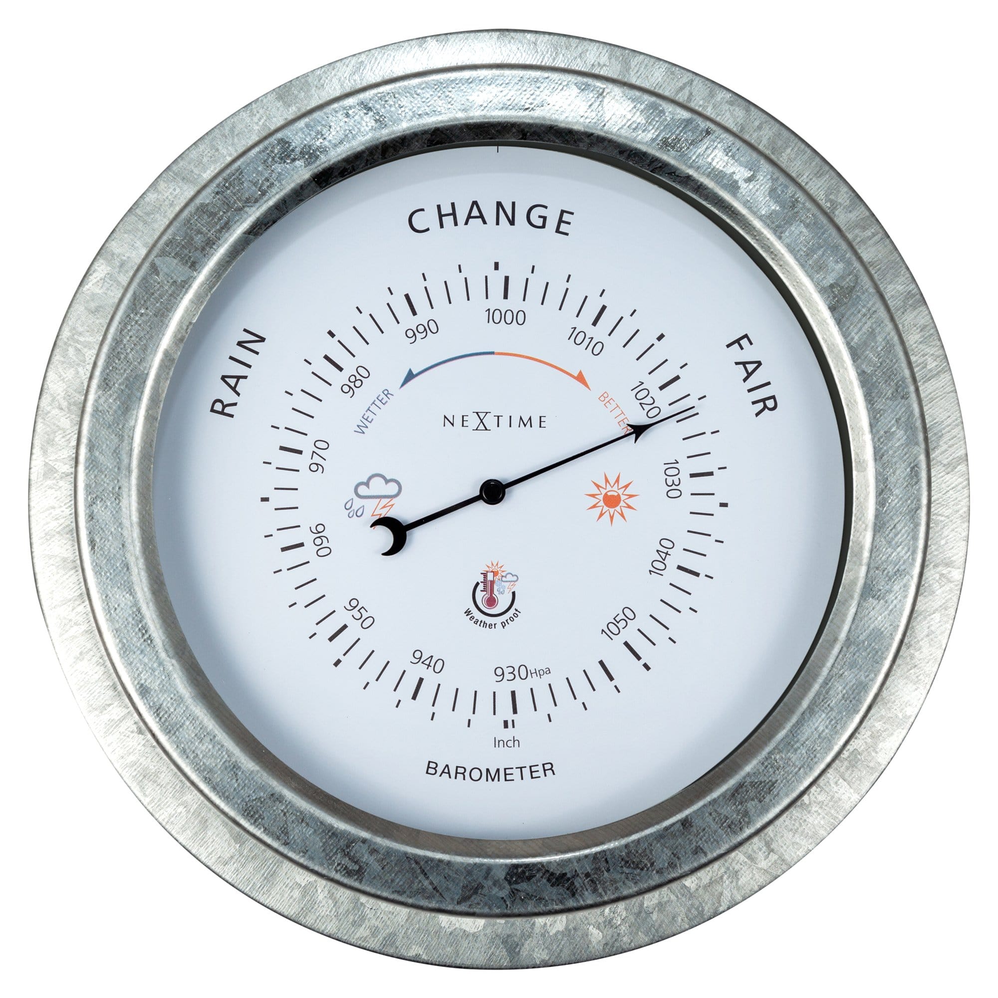 nextime-orchid-barometer-22-cm-metall-wetterfest-galvanisiert image 1