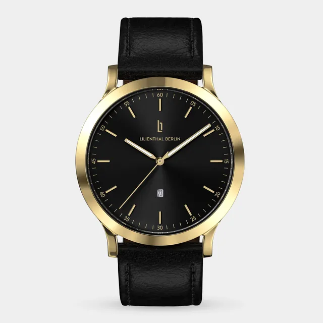 lilienthal-berlin-huxley-gold-black-40-mm-superluminova-wechselarmband image 1