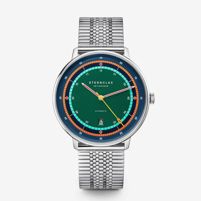 sternglas-hamburg-automatik-edition-argo-herrenuhr-42-mm-silber-leder image 1
